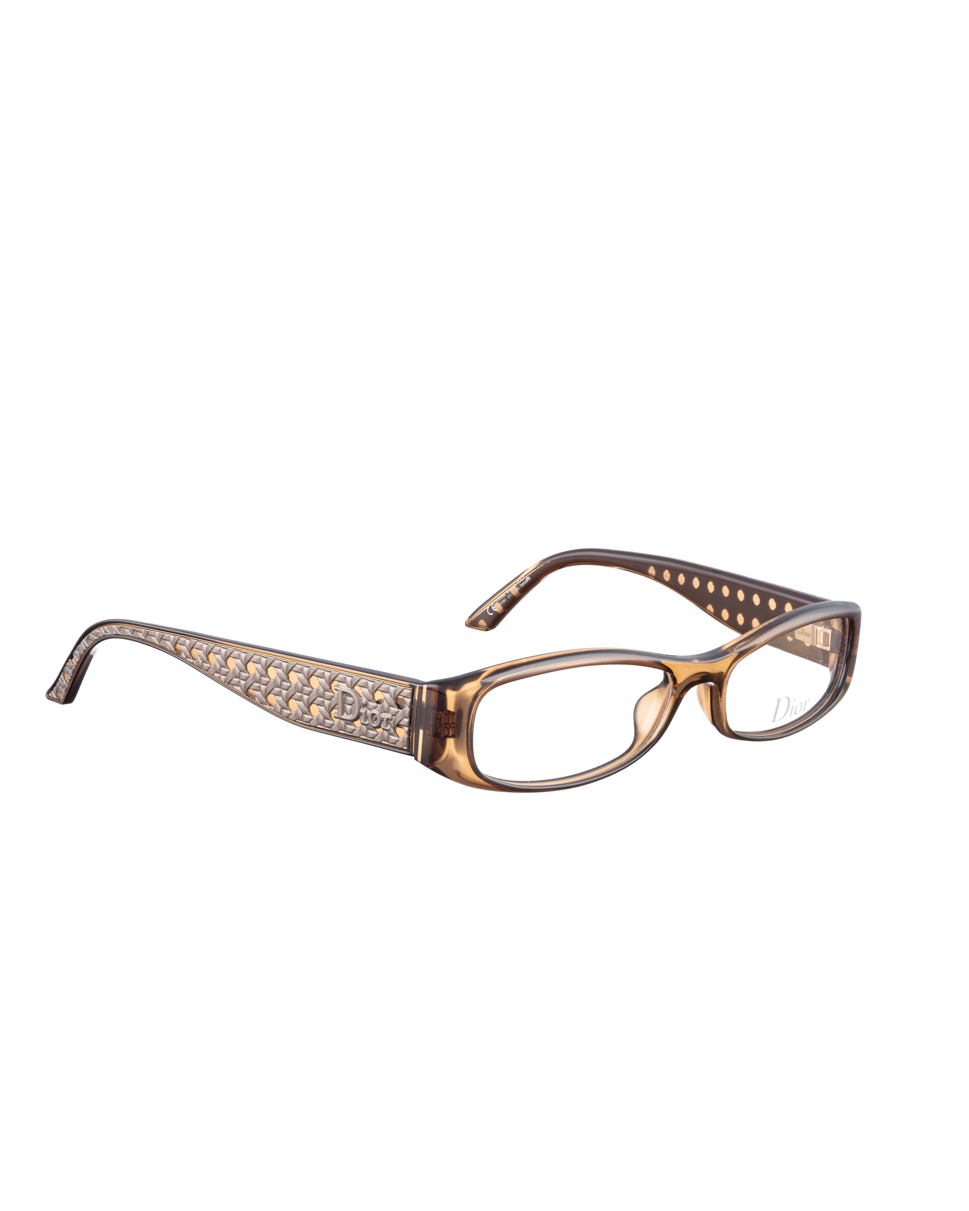 Dior Dior 00s Brown Viennese Braid Pattern Glasses Size ONE SIZE - 1 Thumbnail
