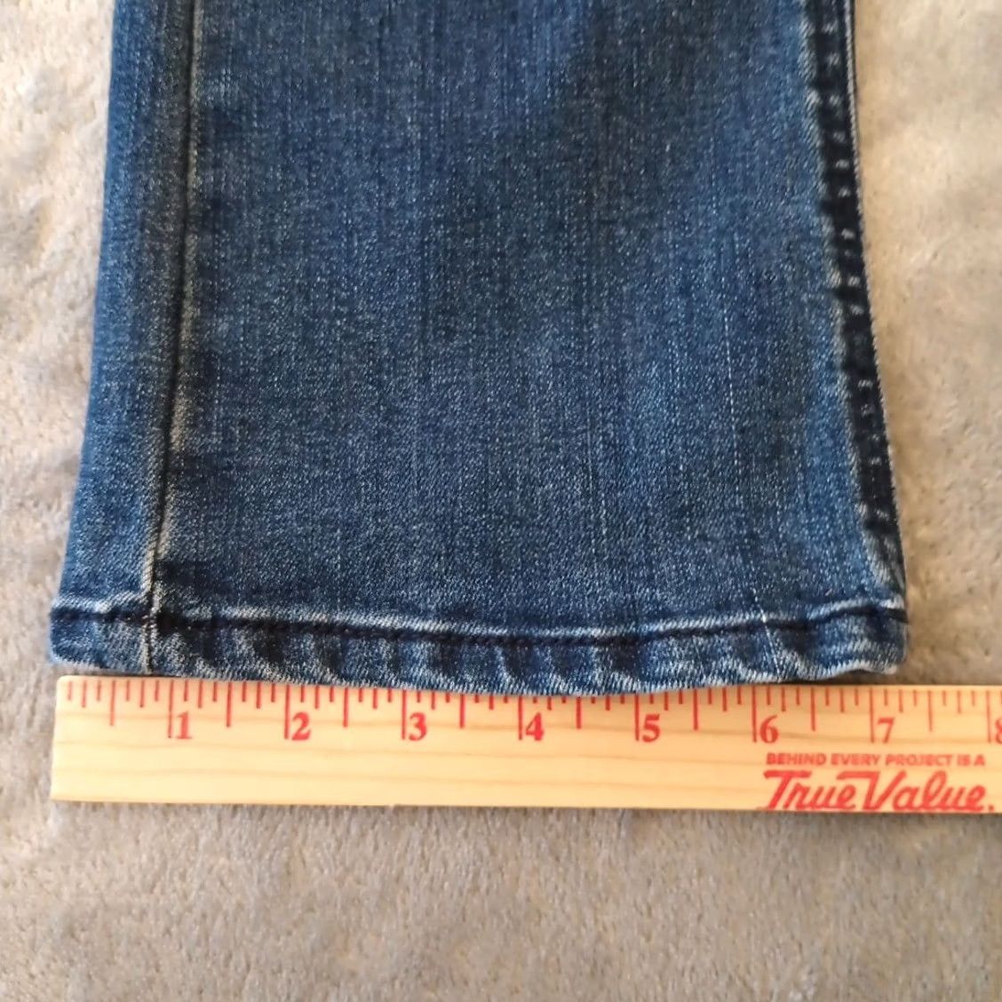Vintage Oat New York Jeans Womens 2 26 Blue High Rise Slim Boot Cut Dark Wash Denim Satin Zip Bootcut Pocket 5-Pocket Womens Mens Girls Size 26" / US 2 / IT 38 - 6 Thumbnail