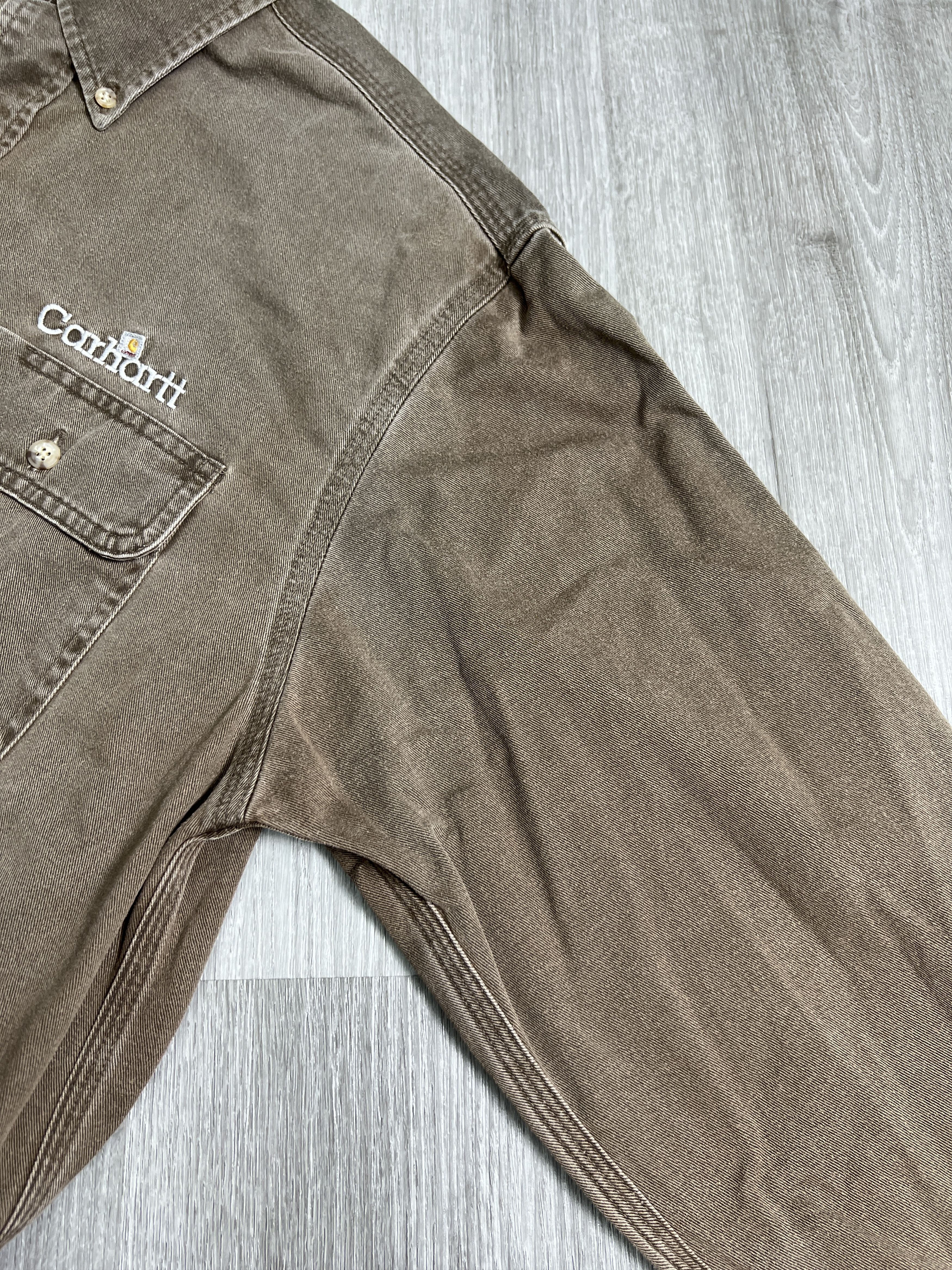 Carhartt Vintage CARHARTT Embroidery Logo Button Up Shirt JKA087 Size US L / EU 52-54 / 3 - 9 Thumbnail