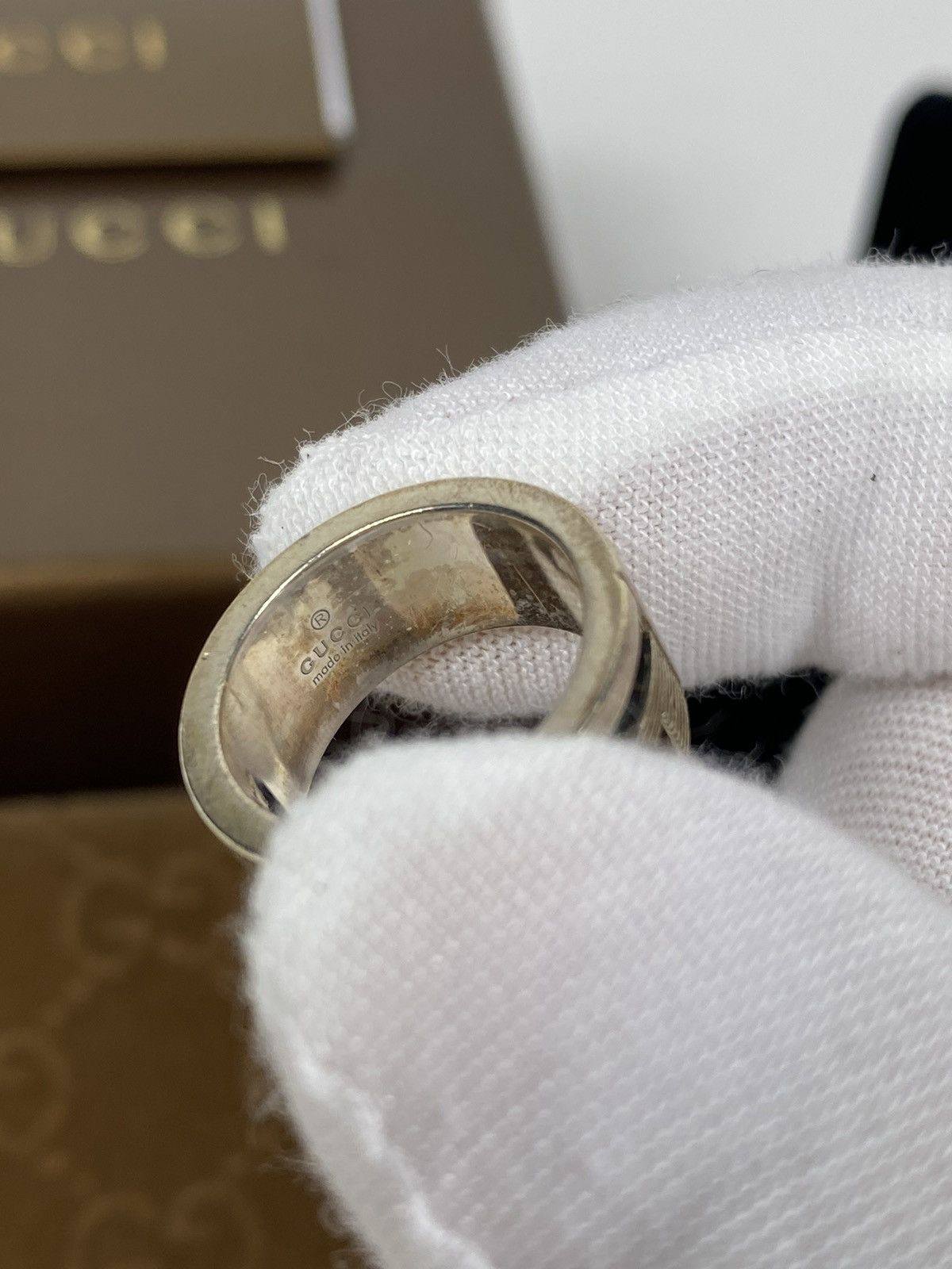 Gucci Gucci .925 Silver G Ring size IT 7 Size ONE SIZE - 4 Thumbnail
