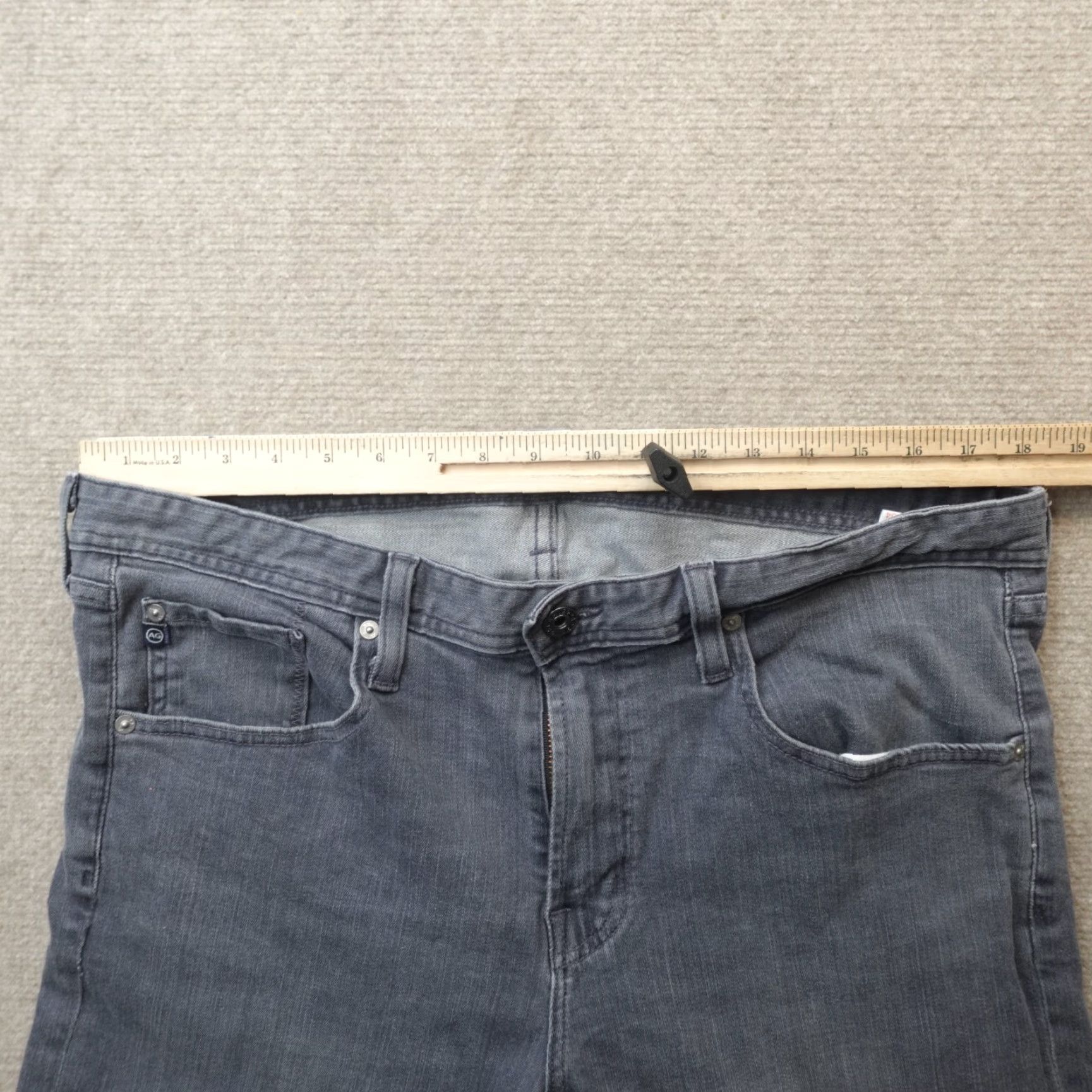 Vintage AG Adriano Goldschmied Jeans 36 Regular Inseam 35 Gray Blue The Dylan Straight Jeans Mens Size US 36 / EU 52 - 5 Thumbnail
