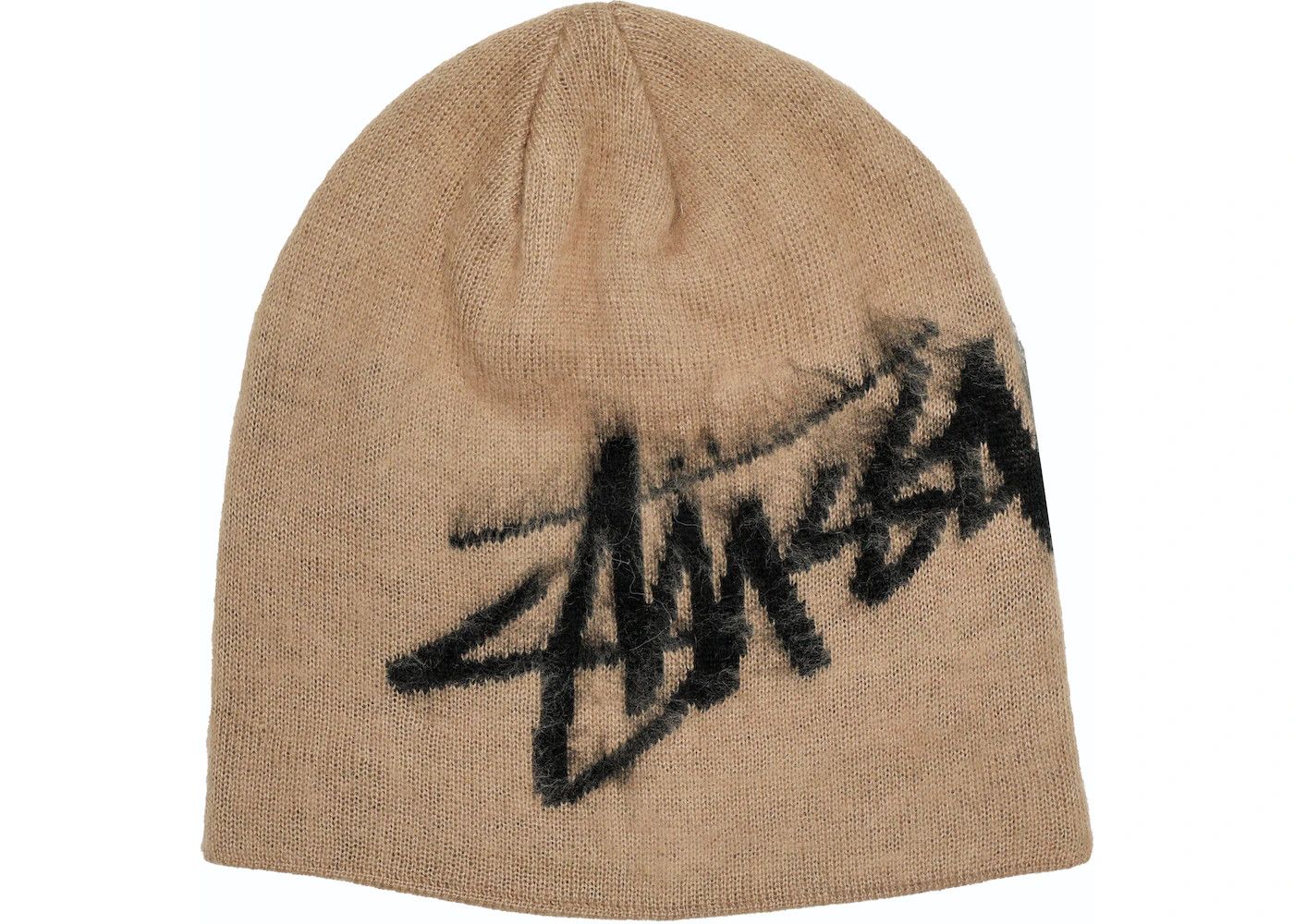 image of Stussy Brushed Out Skullcap Beanie in Sand, Men's