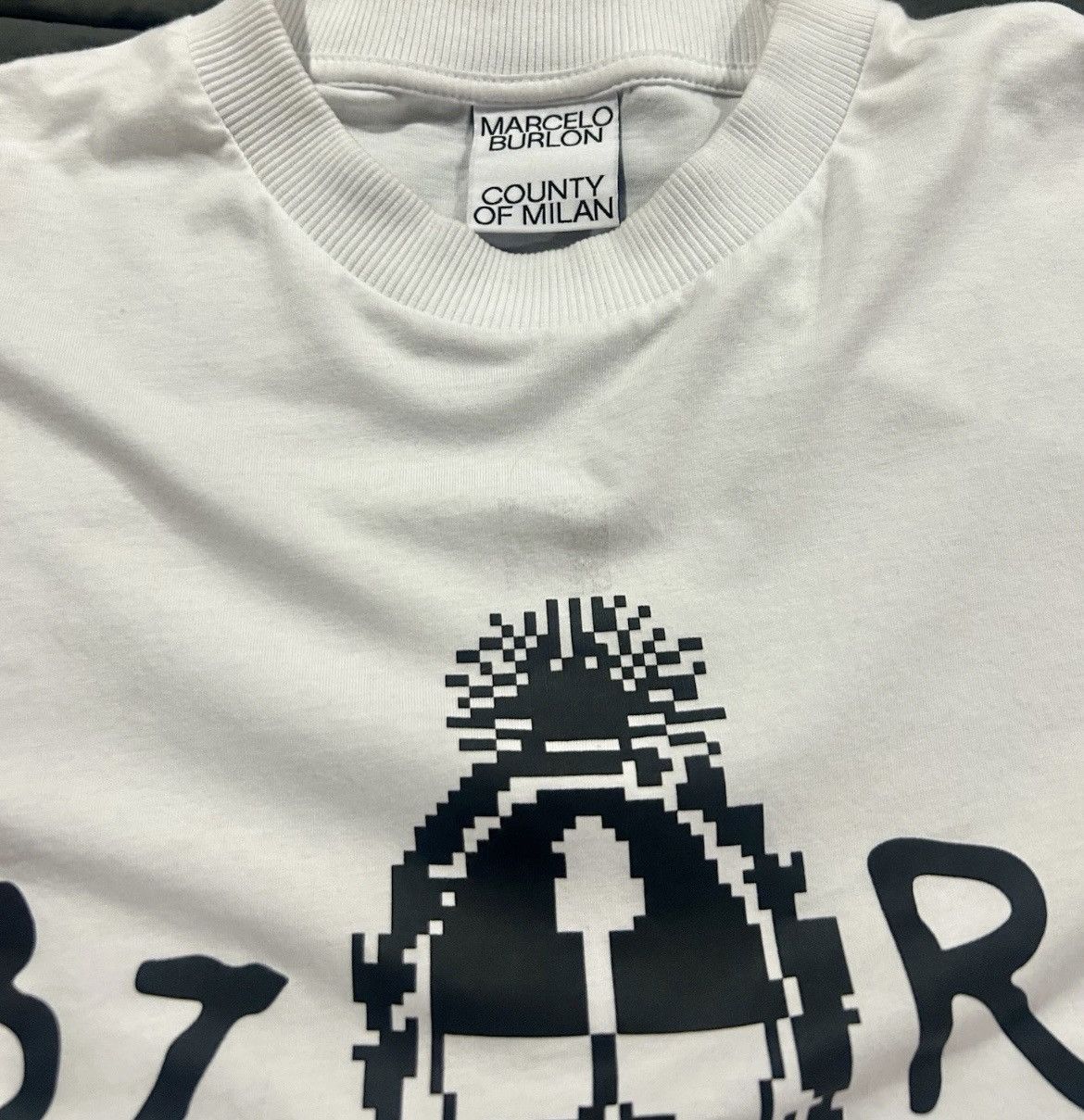Marcelo Burlon Marcelo Burlon - BzRP- Graphic White T-Shirt Size Small Size US S / EU 44-46 / 1 - 4 Thumbnail