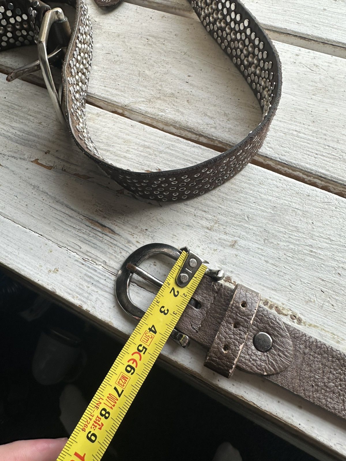 Japanese Brand × Vintage 🚨Vintage Crazy Metal Belt Drip Japanese Hype bb Simon Size ONE SIZE - 12 Thumbnail