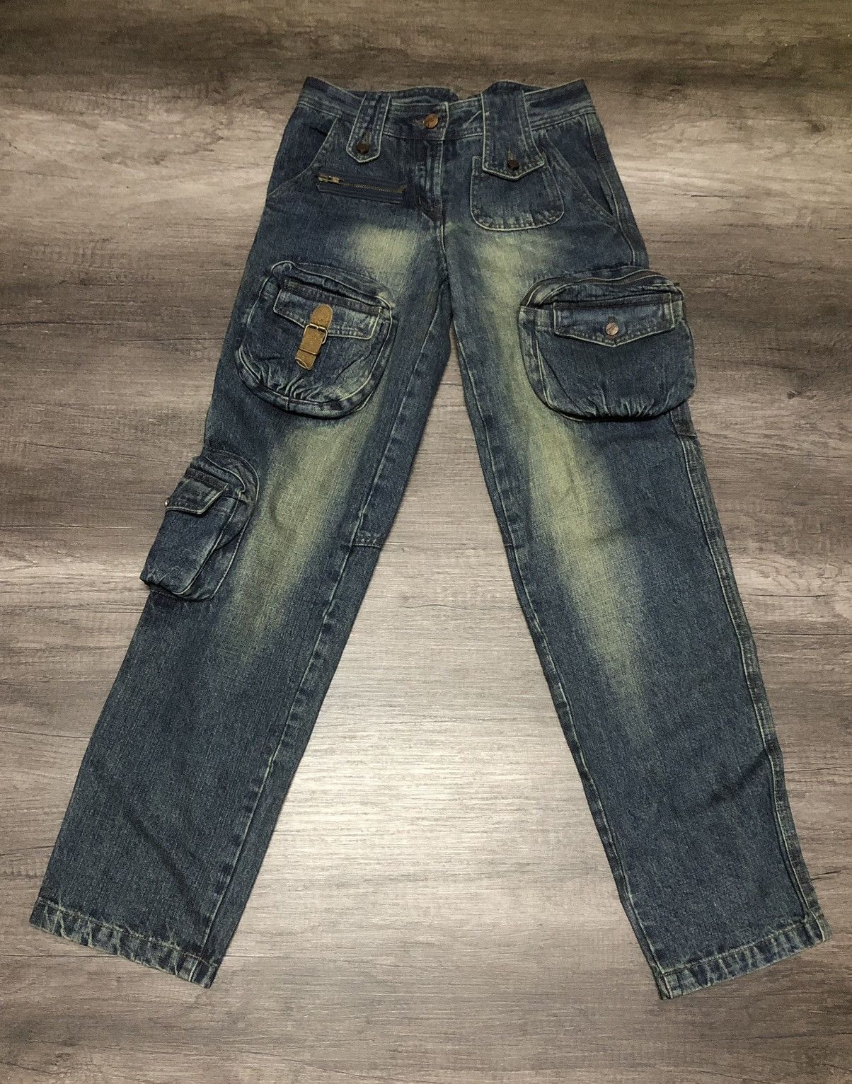 Japanese Brand × Le Grande Bleu (L.G.B.) Q Zhi Yi Zu Cargo Jeans Multi Pocket Size 28" / US 6 / IT 42 - 1 Thumbnail