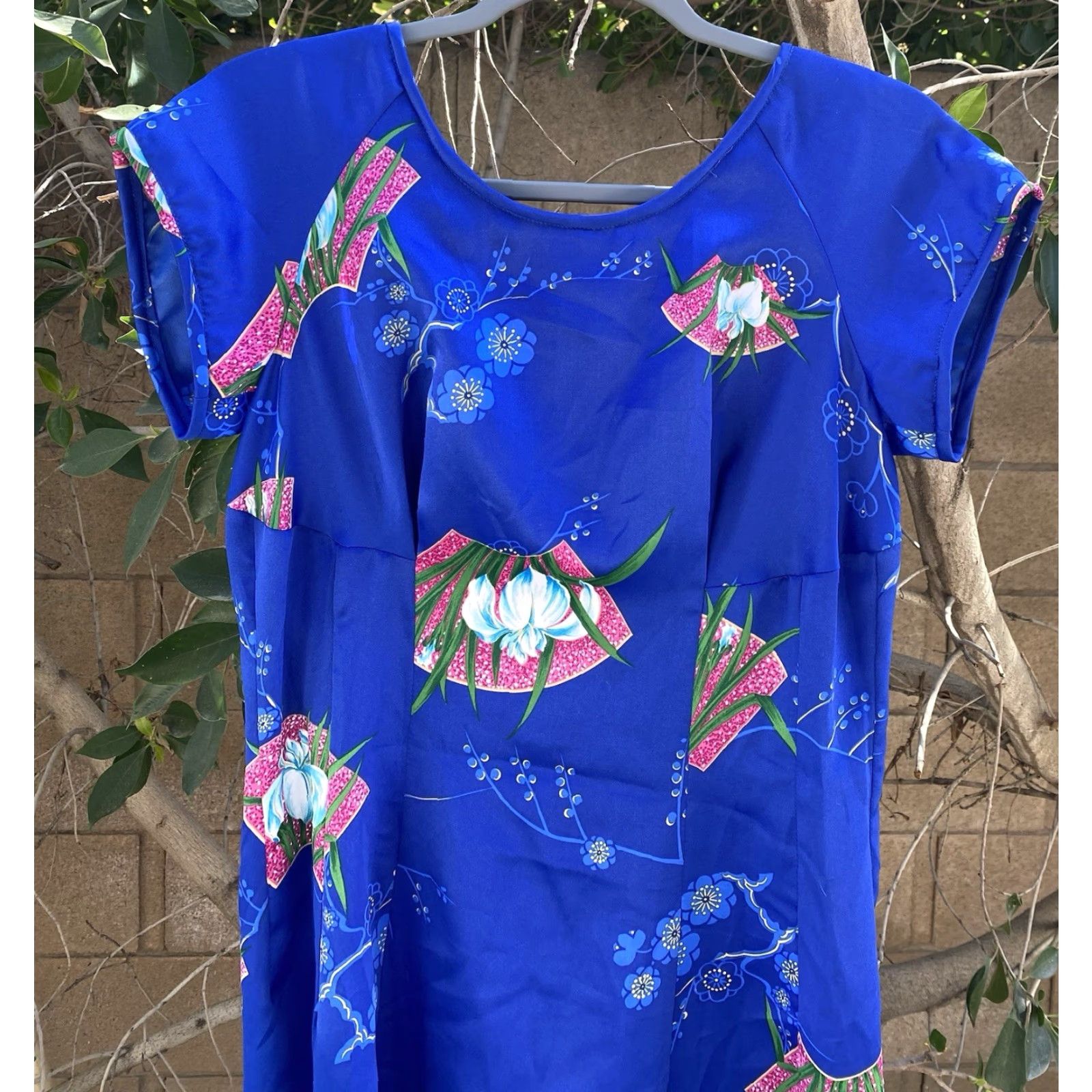 Vintage Paradise Hawaii Made In Honolulu Vintage Hawaiian Dress Tiki Aloha Maxi Size 12 Blue 12 Paradise Hawaii Vintage Hawaii Dress Maxi Size 12 Blue Womens Size XL / US 12-14 / IT 48-50 - 3 Thumbnail