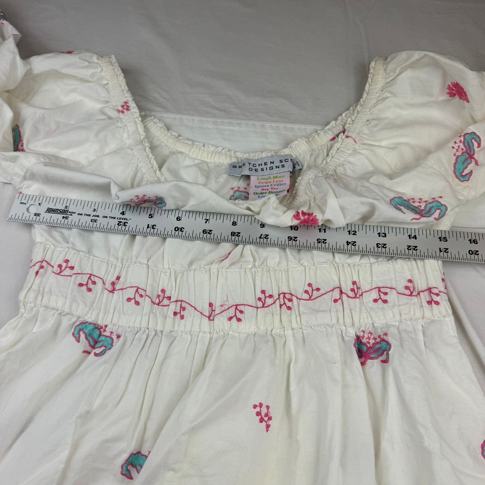 Gretchen Scott Gretchen Scott Designs White Embroidered Dress S Size S / US 4 / IT 40 - 5 Thumbnail