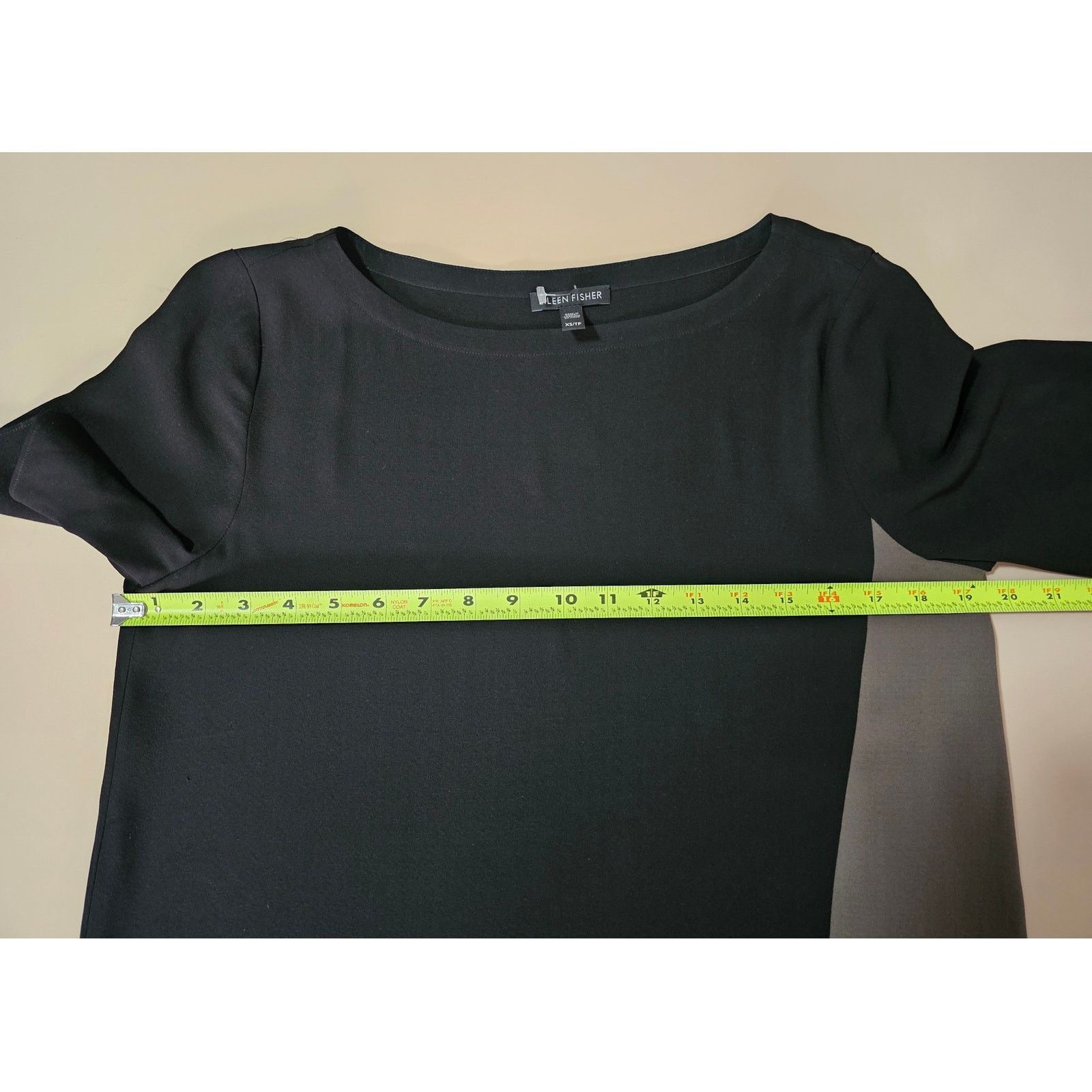 Eileen Fisher EILEEN FISHER Colorblock Silk Georgette Crepe Shift Dress XS Size XS / US 0-2 / IT 36-38 - 5 Thumbnail