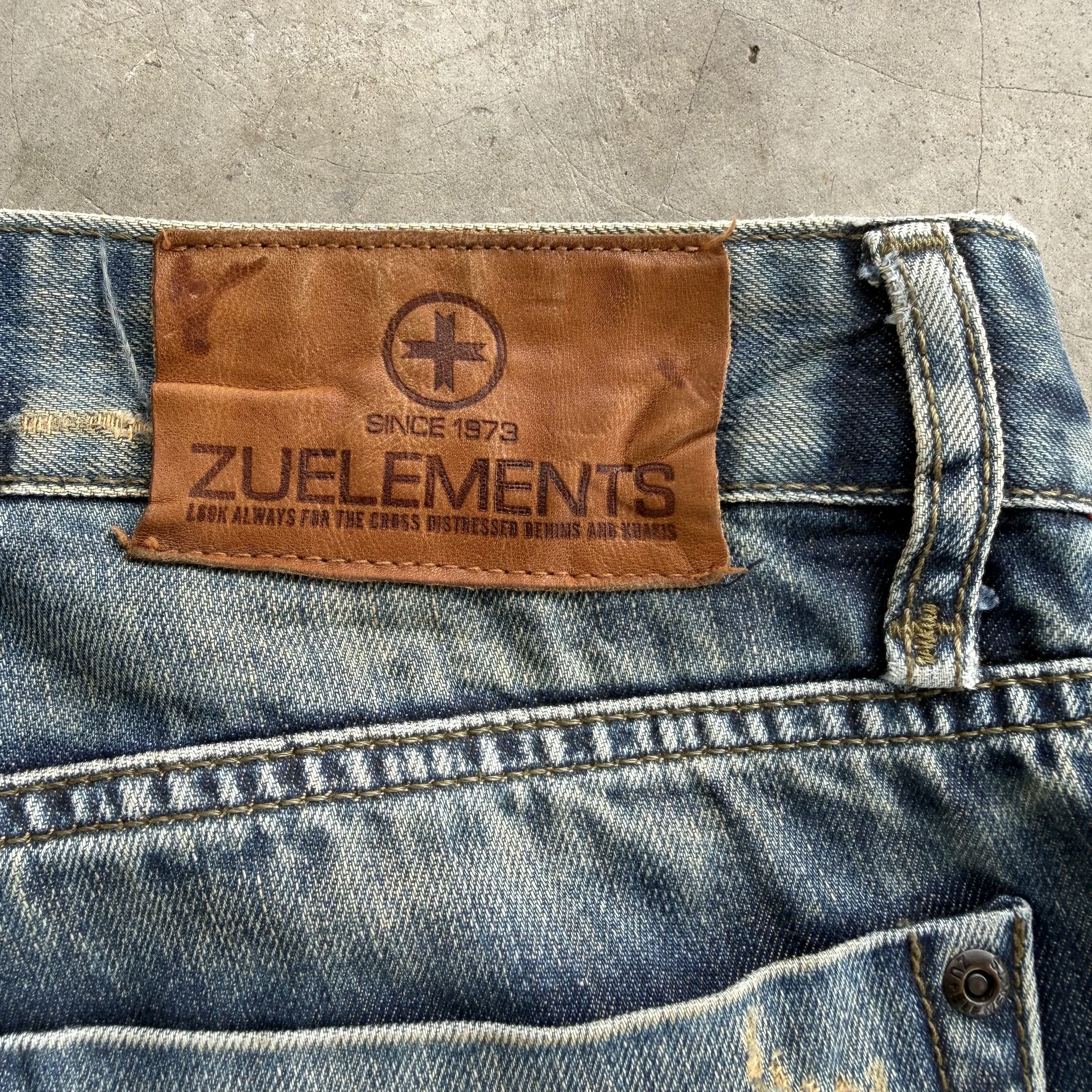 Japanese Brand W34 Vintage Zuelements Faded Rusty Ripped Denim Pants Size US 34 / EU 50 - 13 Thumbnail