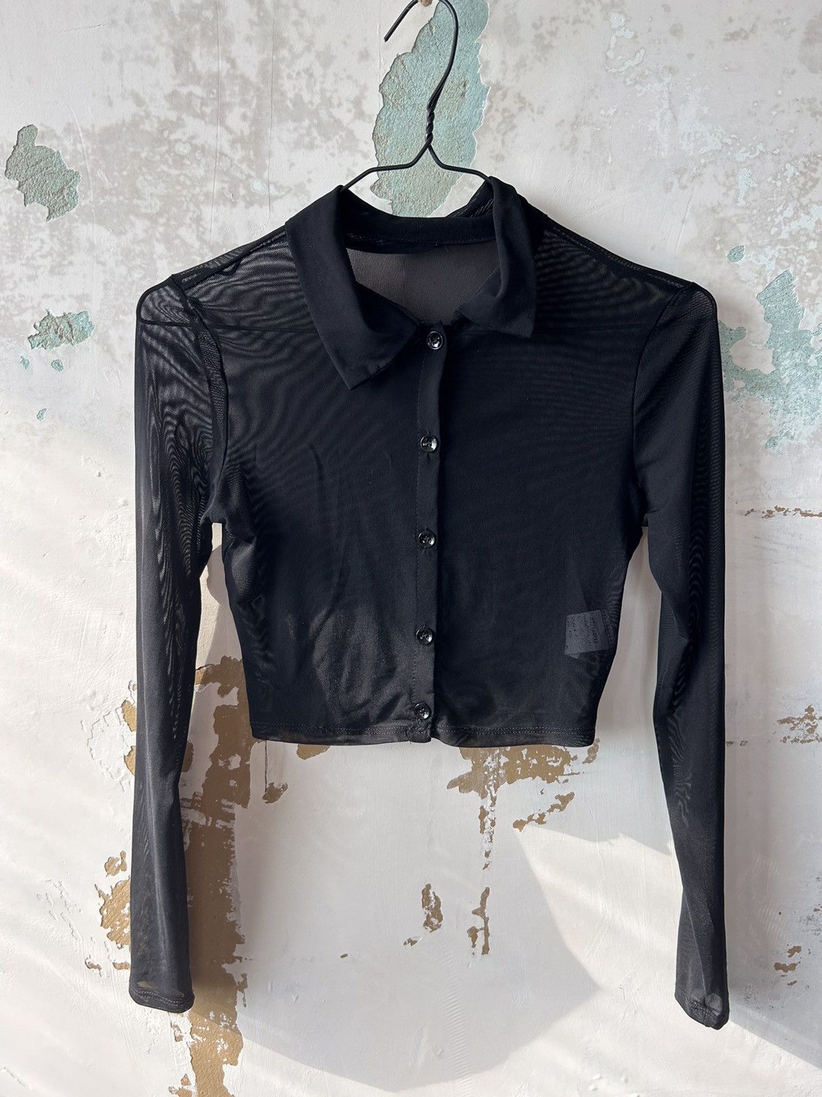 Urban Outfitters URBAN OUTFITTERS MESH LONG SLEEVE SHIRT Size S / US 4 / IT 40 - 1 Thumbnail