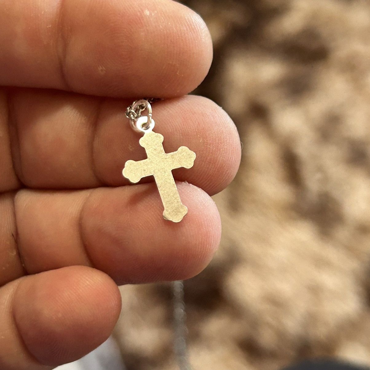 Handmade Handcrafted vintage delicate silver cross pendant necklace Size ONE SIZE - 6 Thumbnail