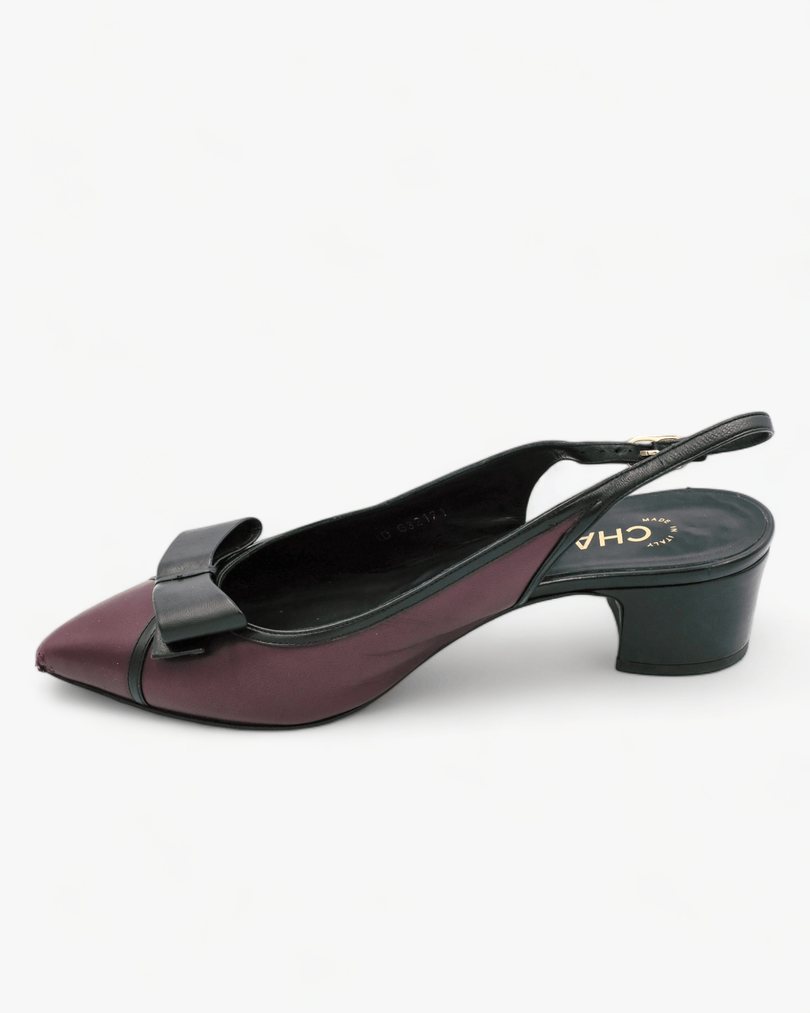 Chanel Chanel black and burgundy slingbacks 39 Size US 8 / IT 38 - 8 Thumbnail