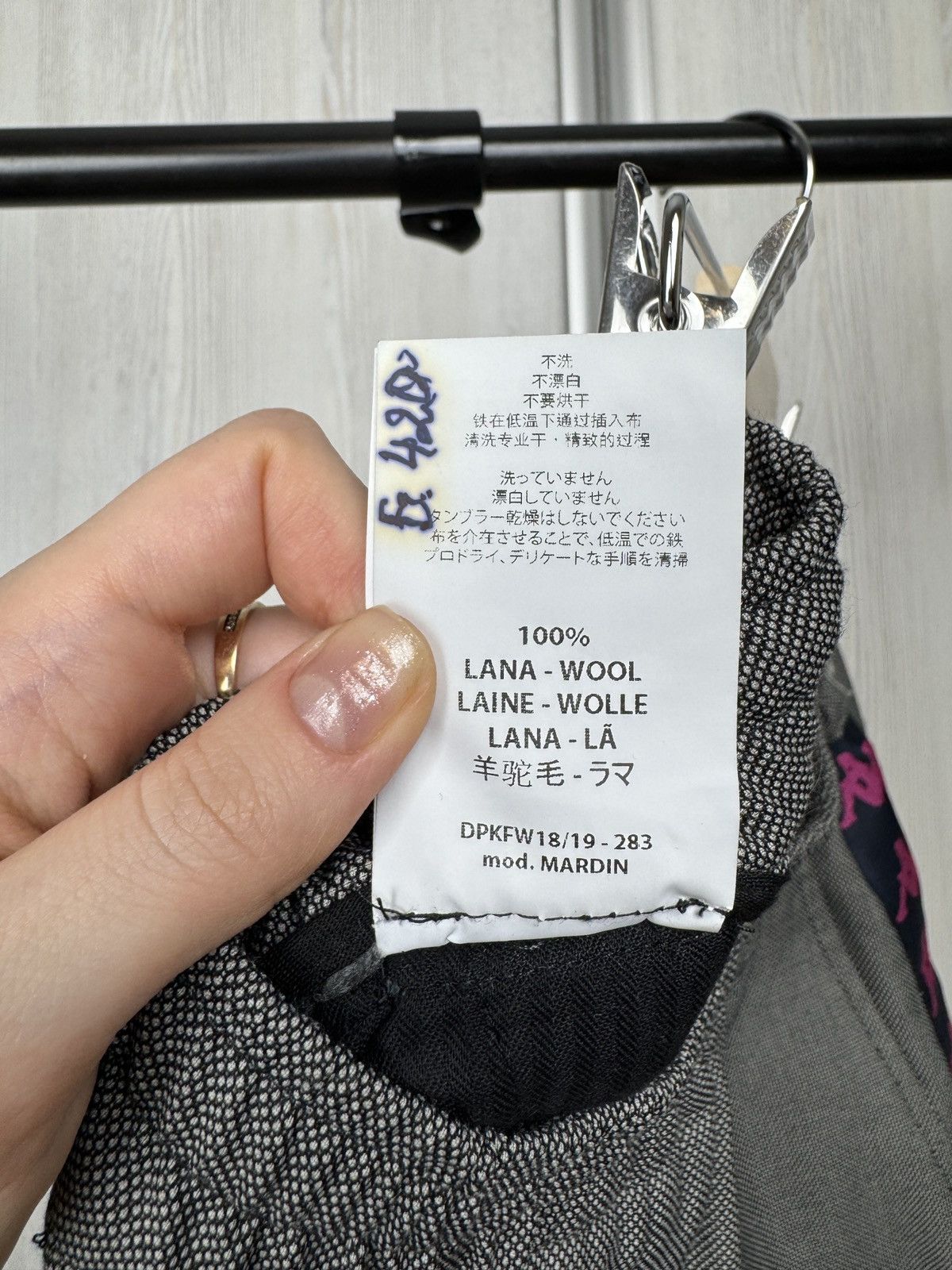 Kappa Kappa x Danilo Paura grey wool Italy striped track pants Size US 34 / EU 50 - 12 Thumbnail
