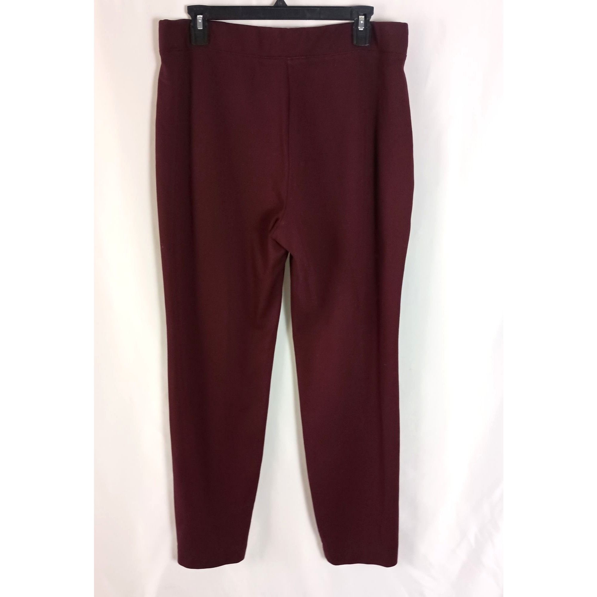 Croft & Barrow Croft & Barrow Seamed Ponte Pants Sz L Burgundy Tummy Contro Size 36" / US 14 / IT 50 - 5 Thumbnail