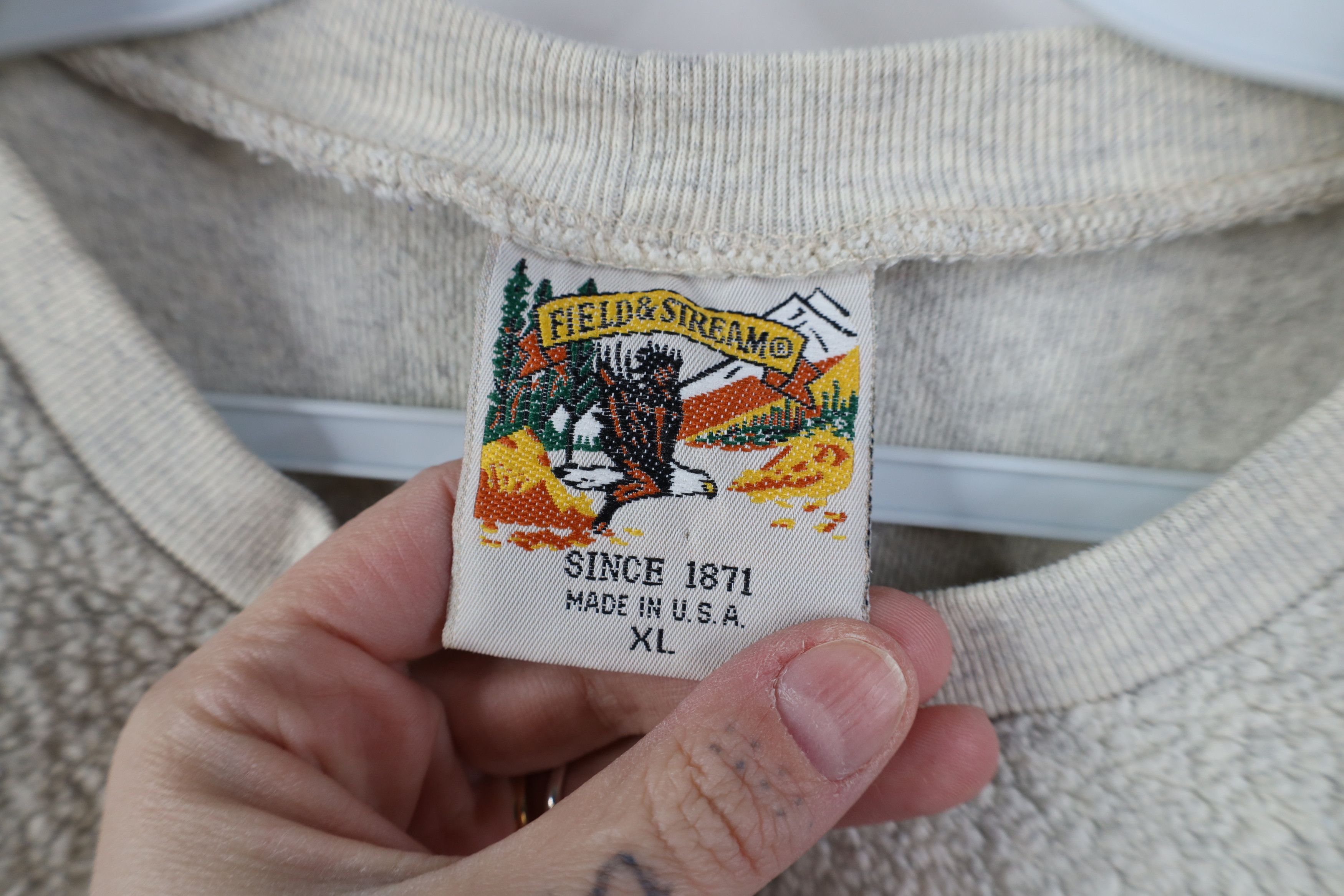 Vintage Vintage 90s Field & Stream Outdoors Fleece Sweatshirt USA Size US XL / EU 56 / 4 - 11 Thumbnail