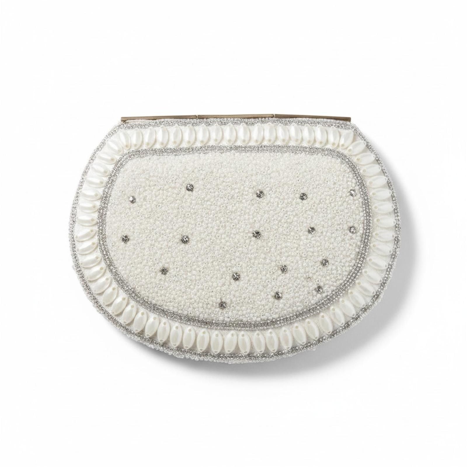 Other Ramla White Silver Mosaic Evening Bag Statement Luxury Size ONE SIZE - 2 Thumbnail
