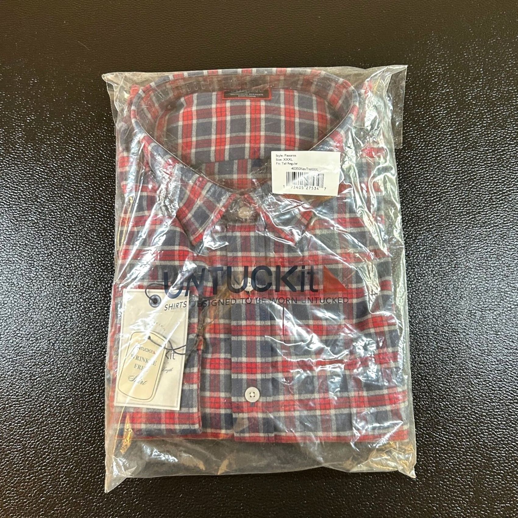 UNTUCKit UNTUCKit Flannel Shirt Plaid Long Sleeve Button Up Mens XXXXL Tall Red NWT Shirt Size US XXL / EU 58 / 5 - 2 Thumbnail