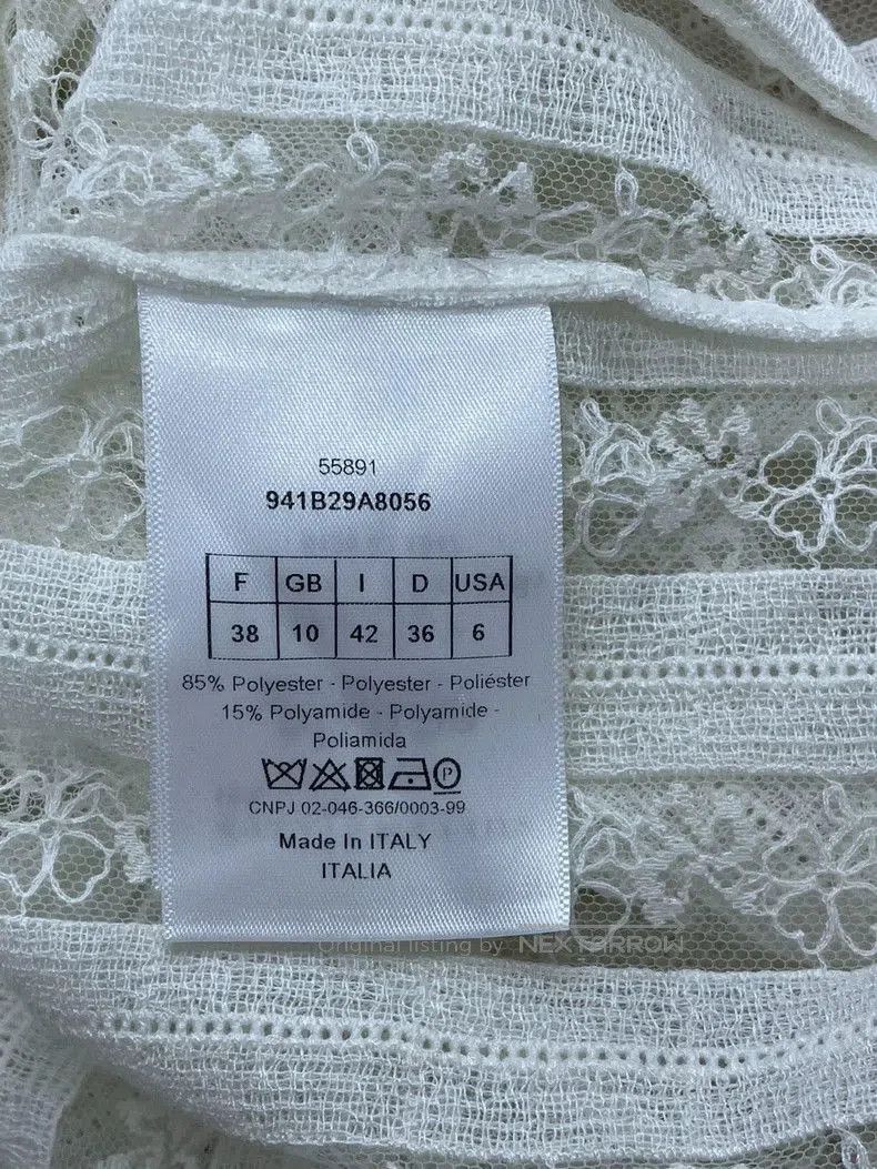 Dior Dior White Lace CD Bee Embroidery Shirt. Size US S / EU 44-46 / 1 - 6 Thumbnail