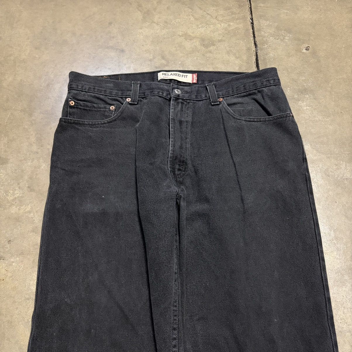 Levi's Vintage Levis 550 Black Denim Jeans Faded Baggy Grunge Punk Size US 36 / EU 52 - 4 Thumbnail