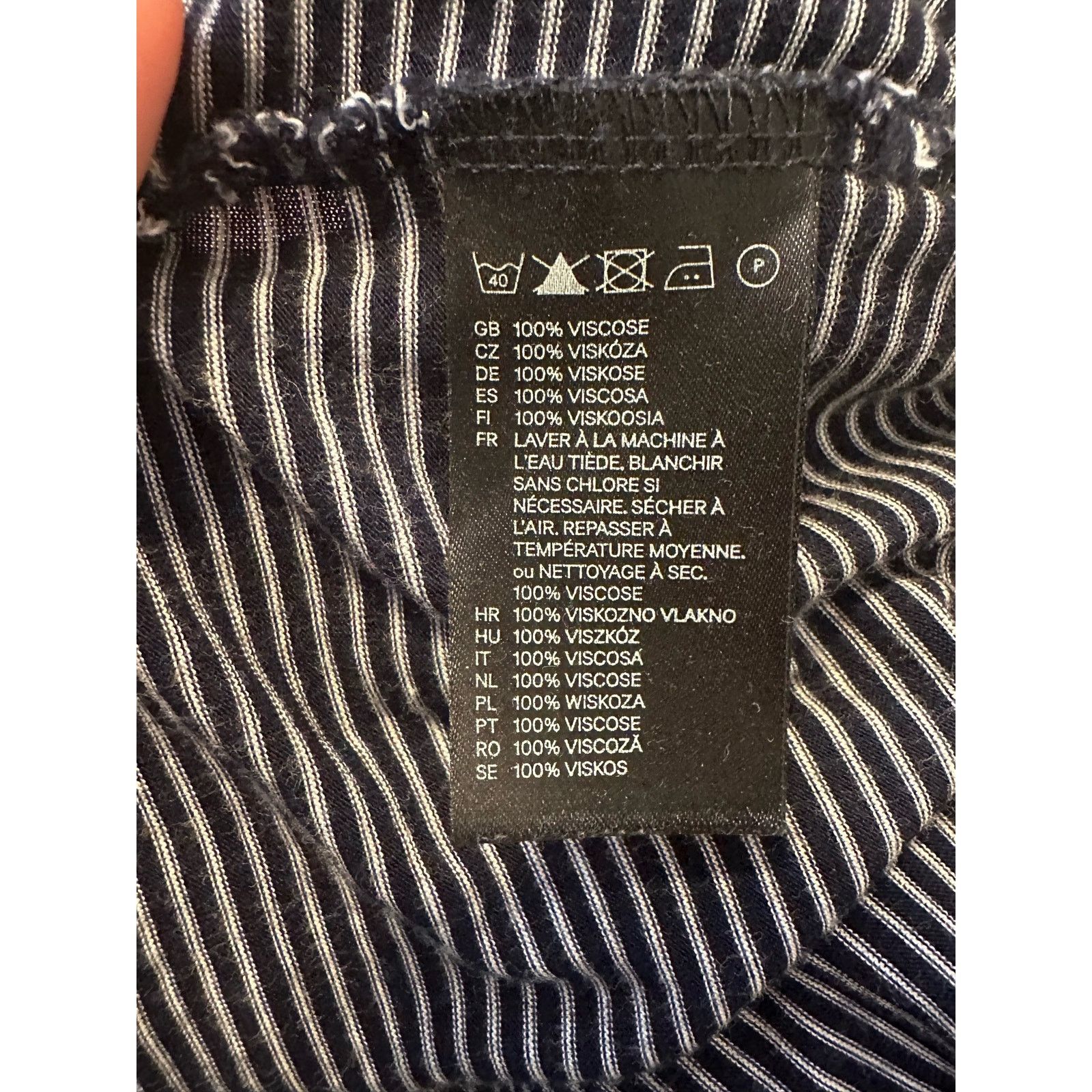 H&M H&M striped short sleeves boat neck top size Large Size L / US 10 / IT 46 - 4 Thumbnail
