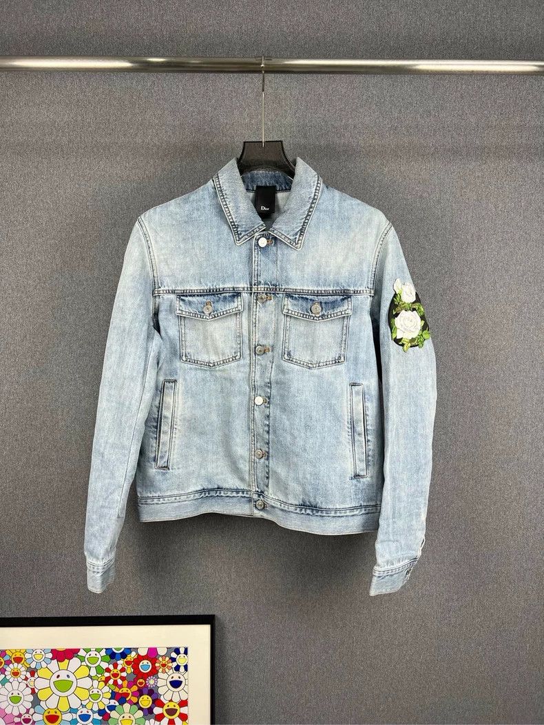 Dior Dior Camellia embroidered denim jacket 2503-Nextarrow Size US M / EU 48-50 / 2 - 1 Thumbnail