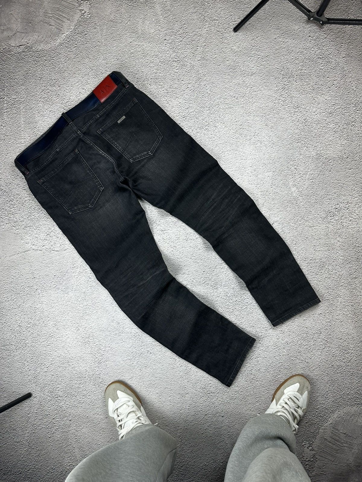 Armani Exchange Armani Exchange Slim Denim Jeans + Armani Leather Belts Y2K Size US 34 / EU 50 - 2 Thumbnail