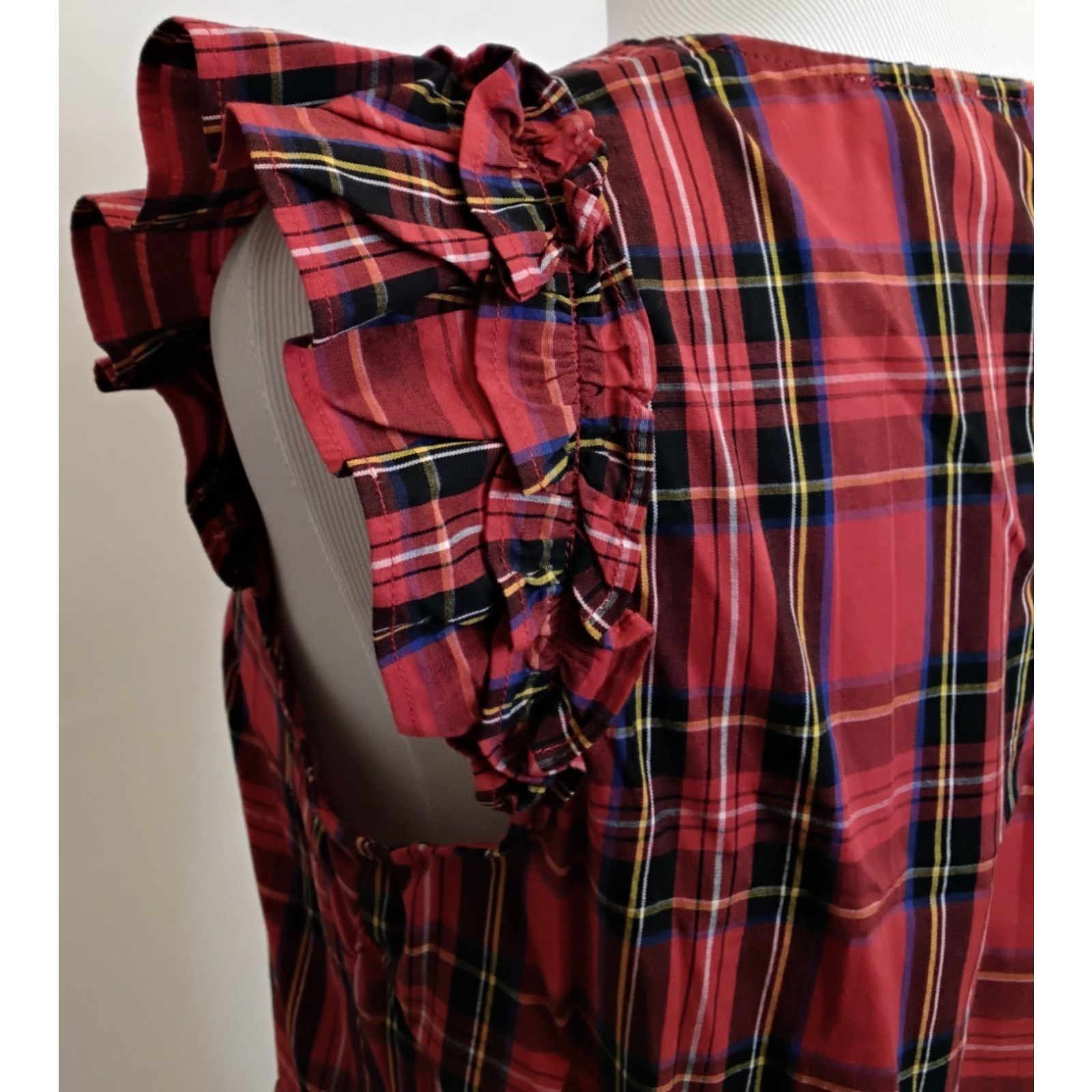 J.Crew J. Crew Midi Dress Women's 4 Red Tartan Plaid NWT Size S / US 4 / IT 40 - 8 Thumbnail