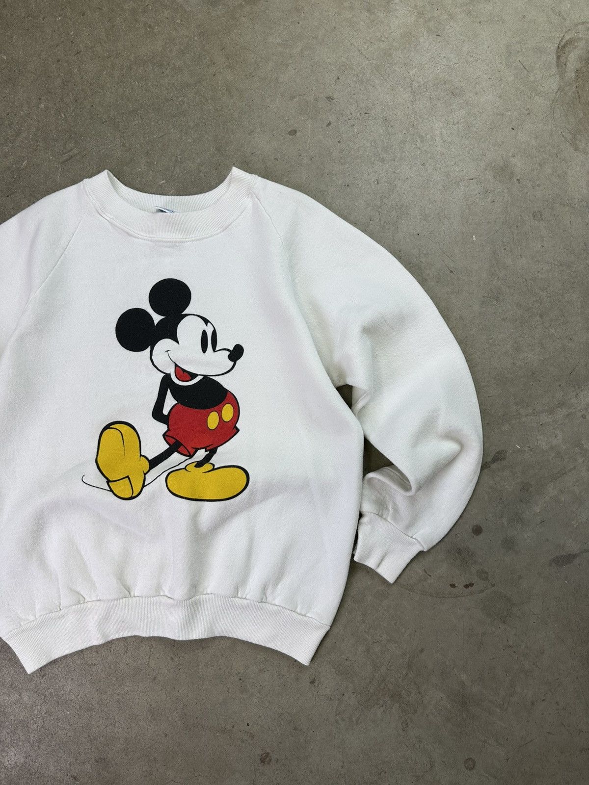 Mickey Mouse × Vintage vintage 80s disney mickey mouse crewneck medium white Size US M / EU 48-50 / 2 - 2 Thumbnail