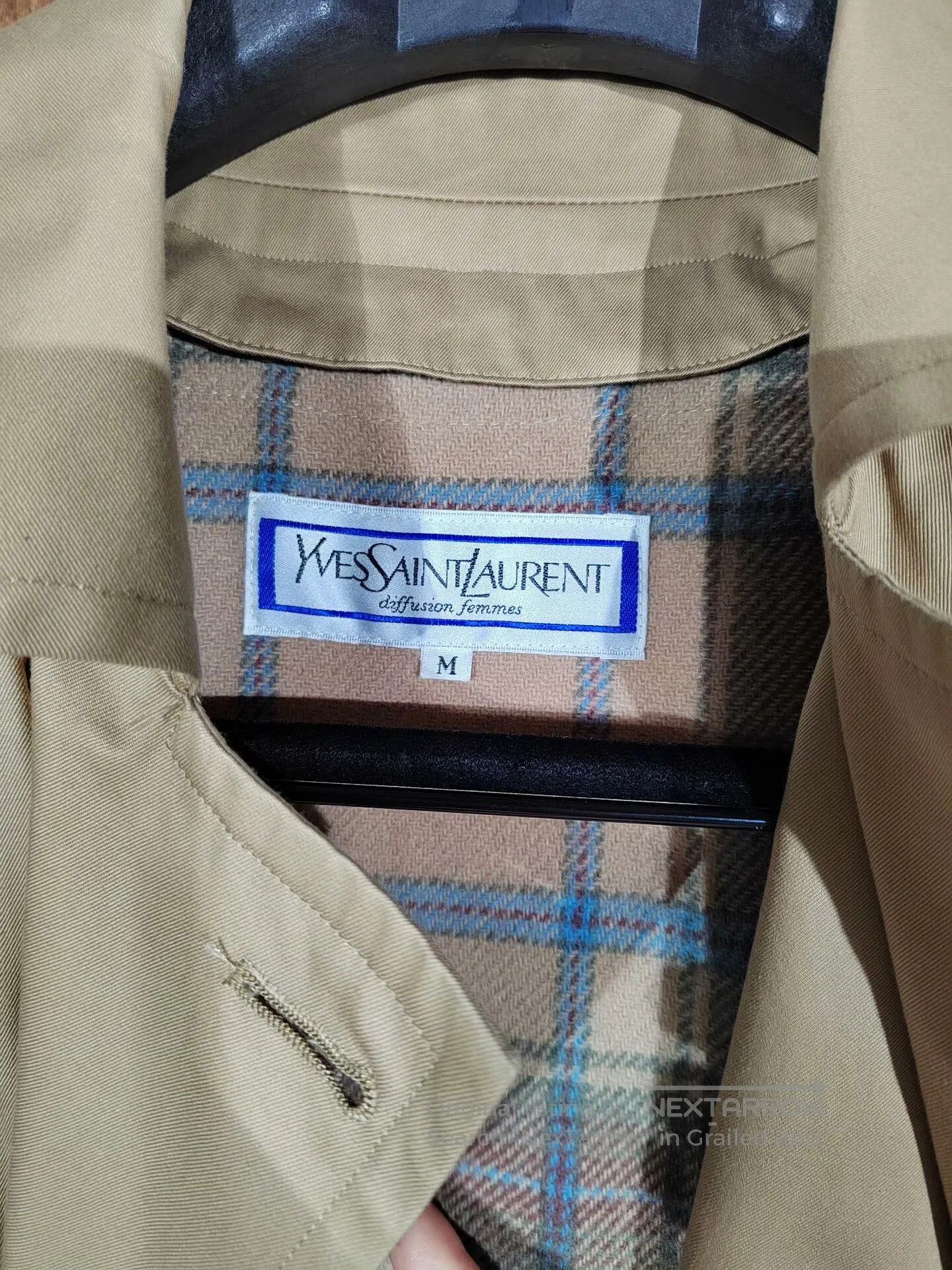 Yves Saint Laurent Yves Saint Laurent Khaki Mid-Length Trench Coat. Size M / US 6-8 / IT 42-44 - 3 Thumbnail