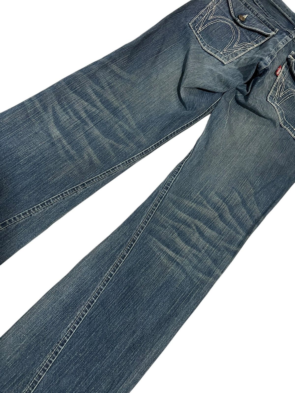 Edwin × If Six Was Nine × Japanese Brand 🌈Twist Leg Vintage Edwin Blue Trip Mud Wash Jean Japan Size US 30 / EU 46 - 8 Thumbnail