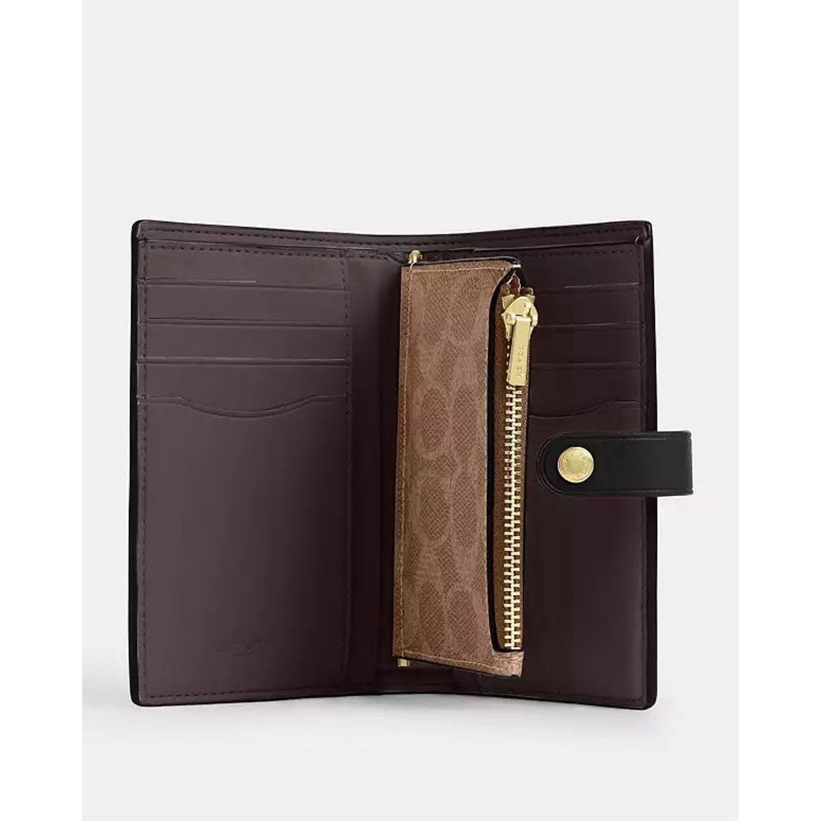 Coach NWT Coach 2-in-1 Wallet Blocked CBK54 Gold/Walnut/Tan Size ONE SIZE - 9 Thumbnail