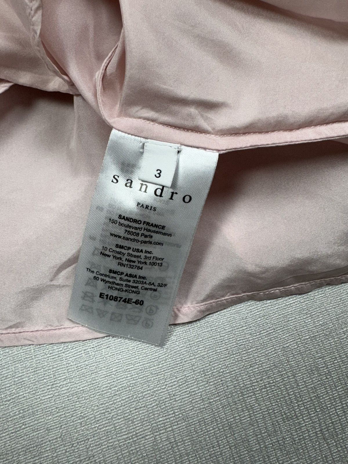Sandro Women’s Sandro Top Silk Blouse Long Sleeve Shirt size 3 Size M / US 6-8 / IT 42-44 - 4 Thumbnail