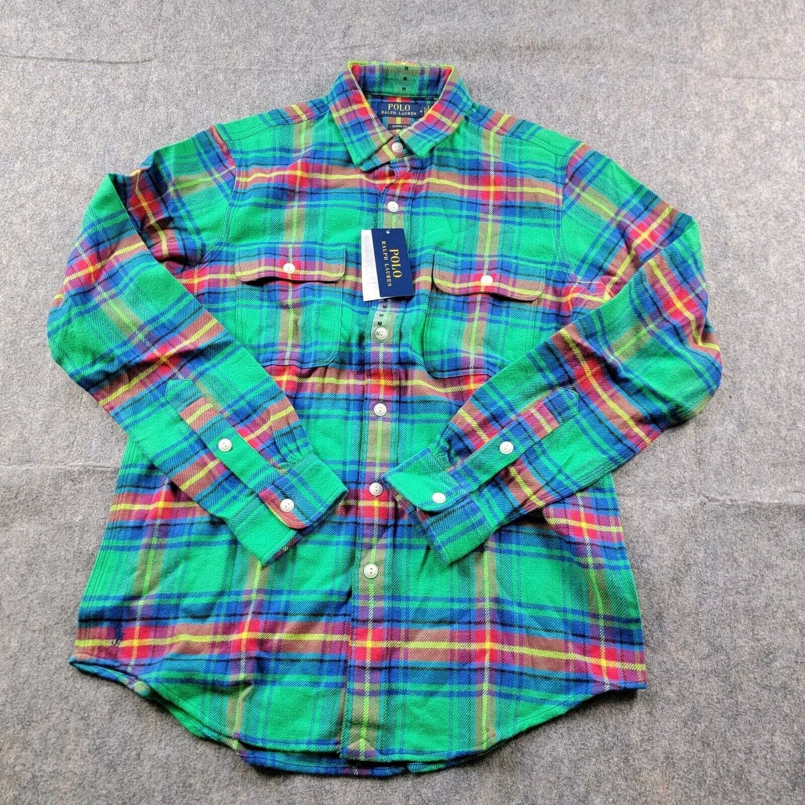 Polo Ralph Lauren Polo Ralph Lauren Classic Fit Plaid Flannel Button Up Shirt Size US M / EU 48-50 / 2 - 2 Thumbnail