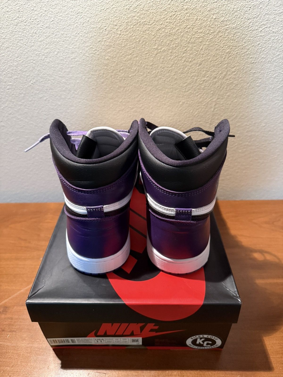 Jordan Brand × Nike Jordan 1 Retro Court Purple Size US 12 / EU 45 - 4 Thumbnail