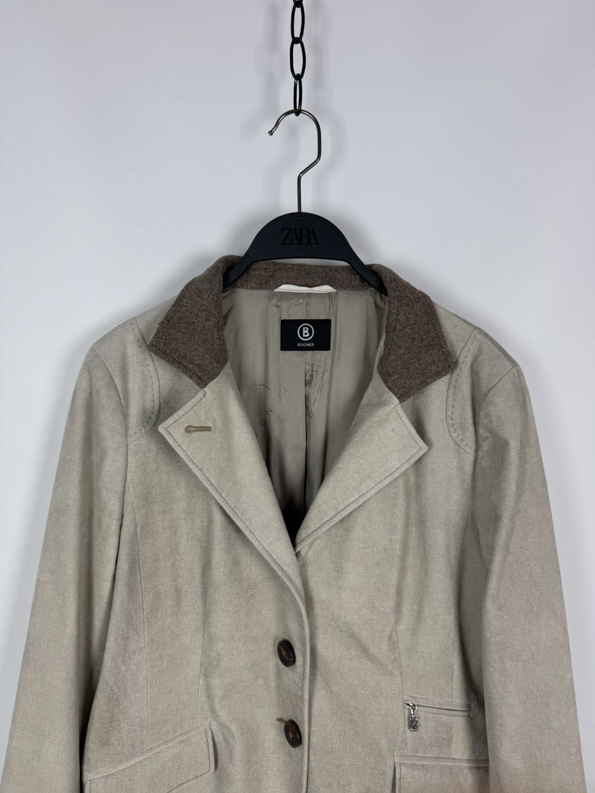 Bogner Bogner Cotton Blend Women’s Blazer Jacket Size L / US 10 / IT 46 - 3 Thumbnail