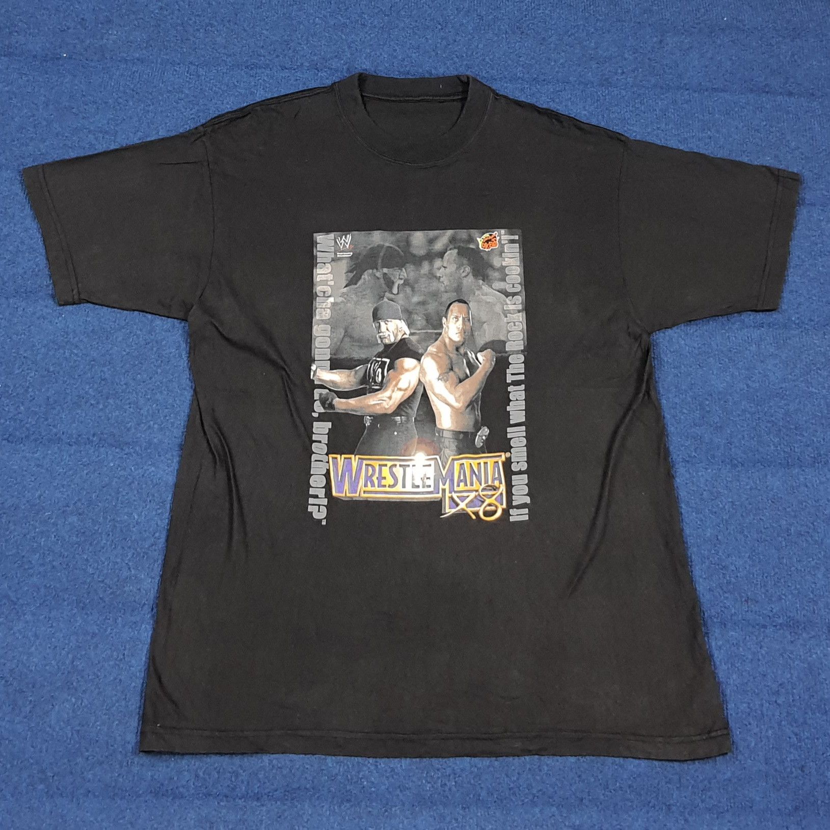 WWE Vintage Wrestle Mania The Rock Hulk Hogan Tshirt C294N30 Size US M / EU 48-50 / 2 - 1 Thumbnail
