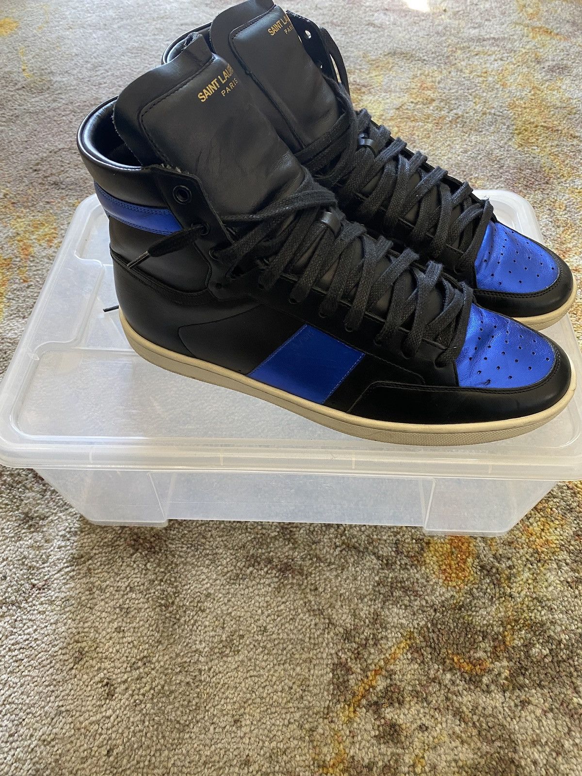 Saint Laurent Paris Court Classic Signature Sneaker SL10/H High Top Sneaker Size US 10.5 / EU 43-44 - 2 Thumbnail