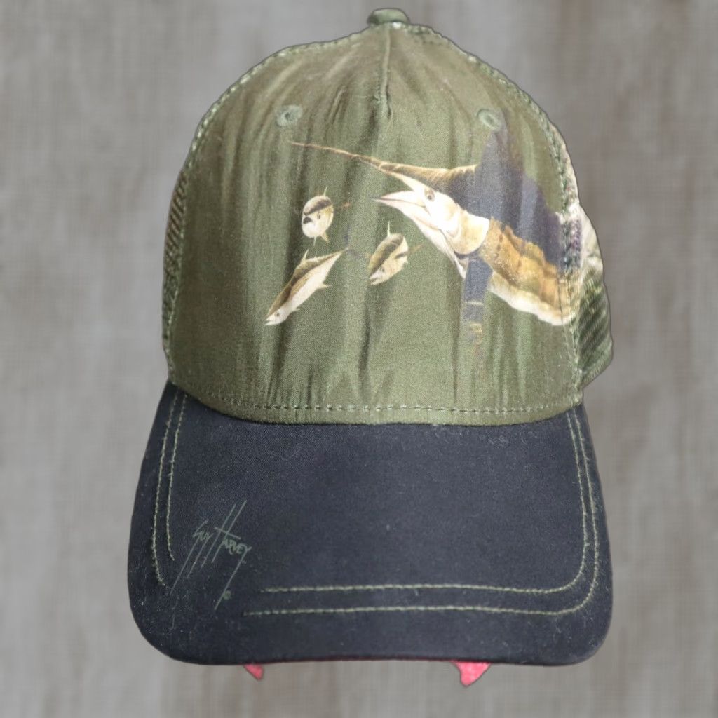 Guy Harvey Guy Harvey Baseball Cap Hat Brown Adjustable Snapback Mens Fish Fishing 90s? Size ONE SIZE - 1 Thumbnail