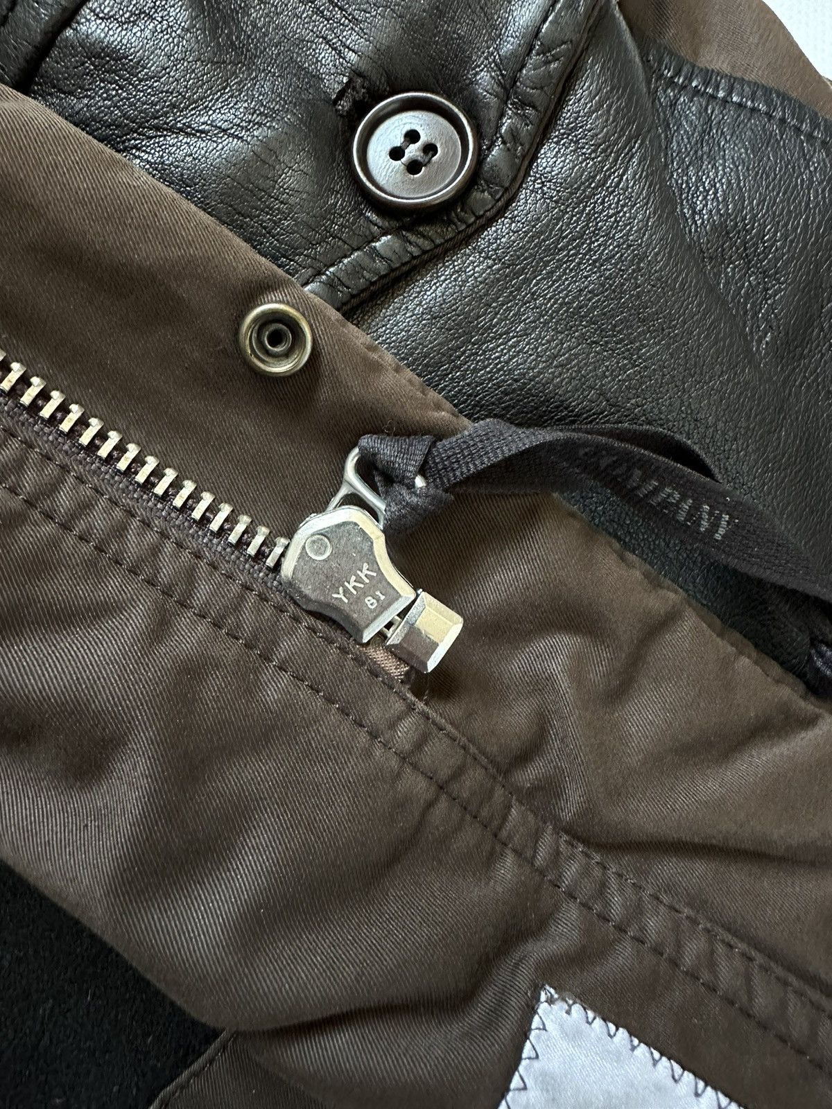 Vintage 2005AW C.P.COMPANY MADE IN ITARY LEATHER SWITCHING COAT Size US M / EU 48-50 / 2 - 13 Thumbnail