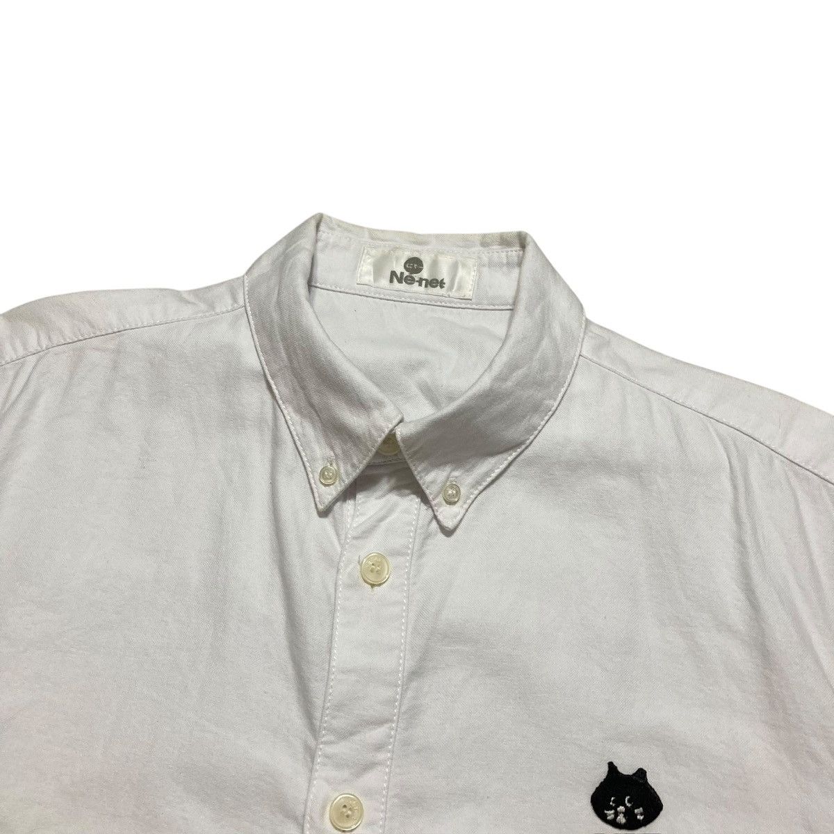 Issey Miyake NE-NET ISSEY MIYAKE - Icon Logo Oxford Shirt Short Sleeve Size US L / EU 52-54 / 3 - 2 Thumbnail