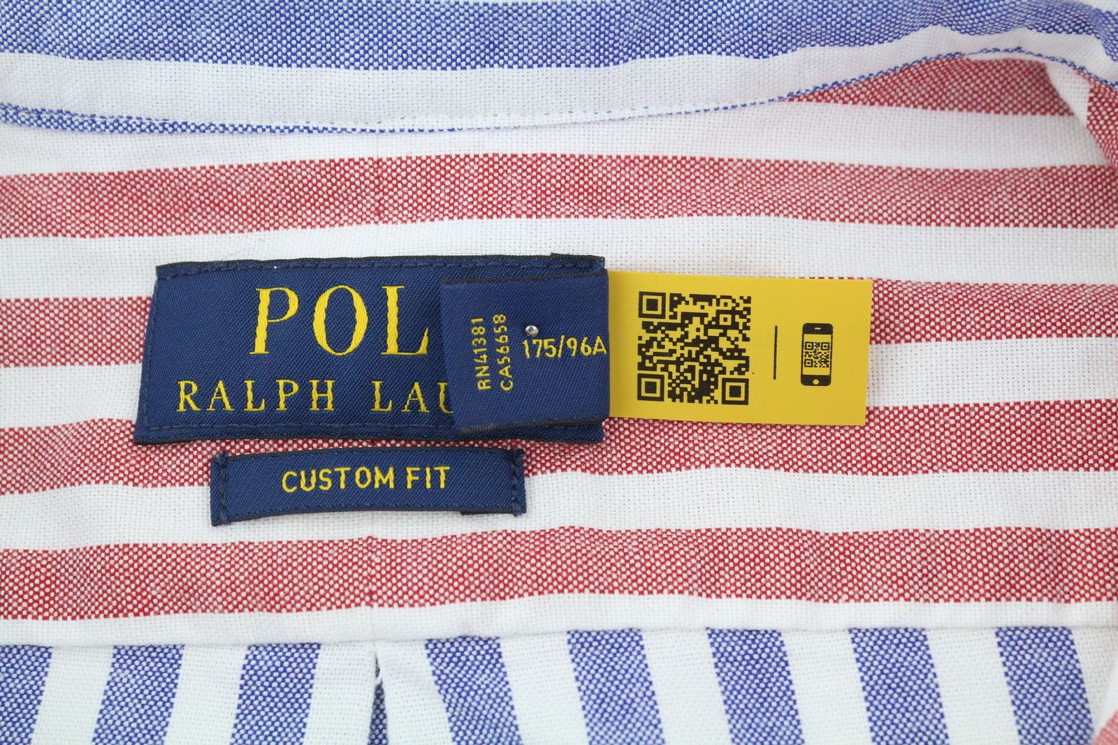 Ralph Lauren M Striped Button-Down Neck Patch Pocket Custom Shirt 87019 Size US M / EU 48-50 / 2 - 7 Thumbnail