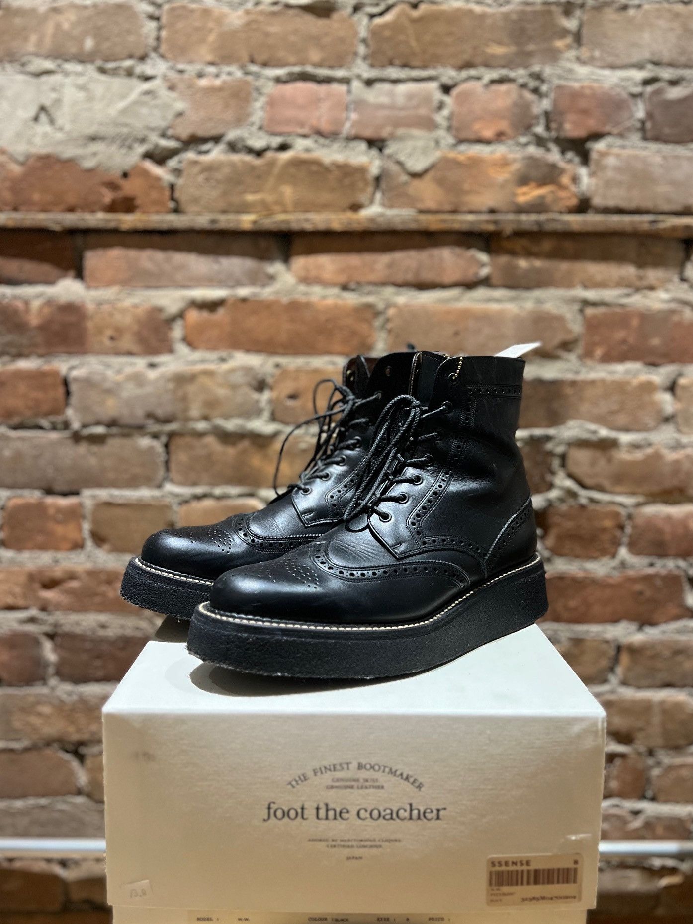 foot the coacher Foot the Coacher W.W Wingtip Boots – Leather / Crepe Sole Size US 8 / EU 41 - 1 Thumbnail