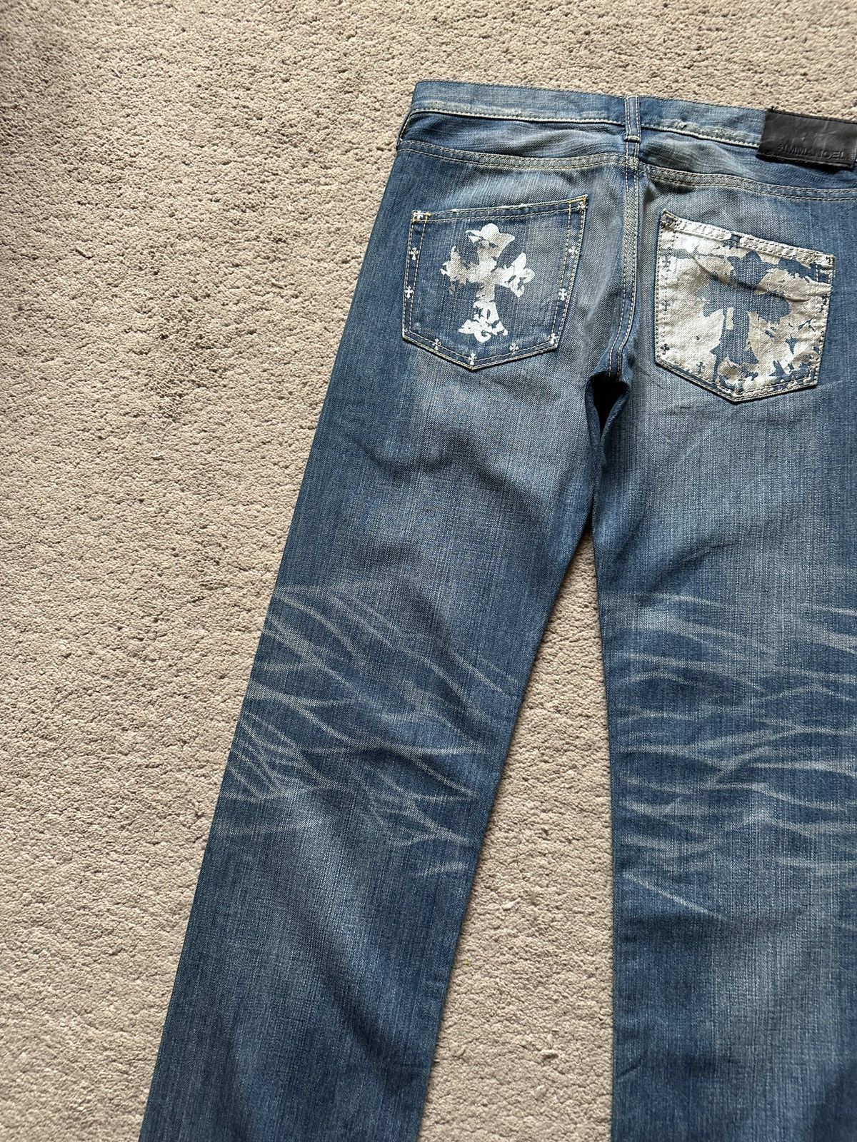Japanese Brand 2000s Immanoel Cross Pocket Jeans Size US 30 / EU 46 - 2 Thumbnail