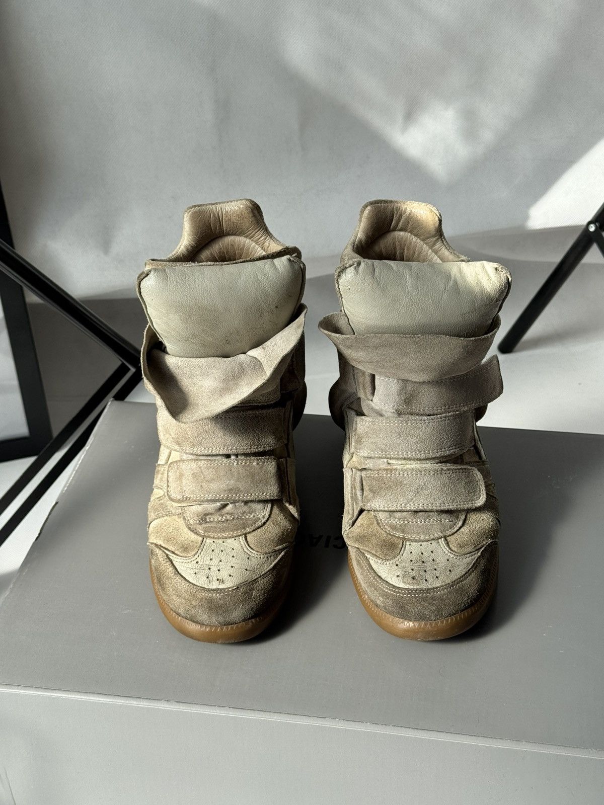 Isabel Marant Authentic Isabel Marant Etoile Bekett sneakers Suede Wedge Size US 7 / IT 37 - 8 Thumbnail