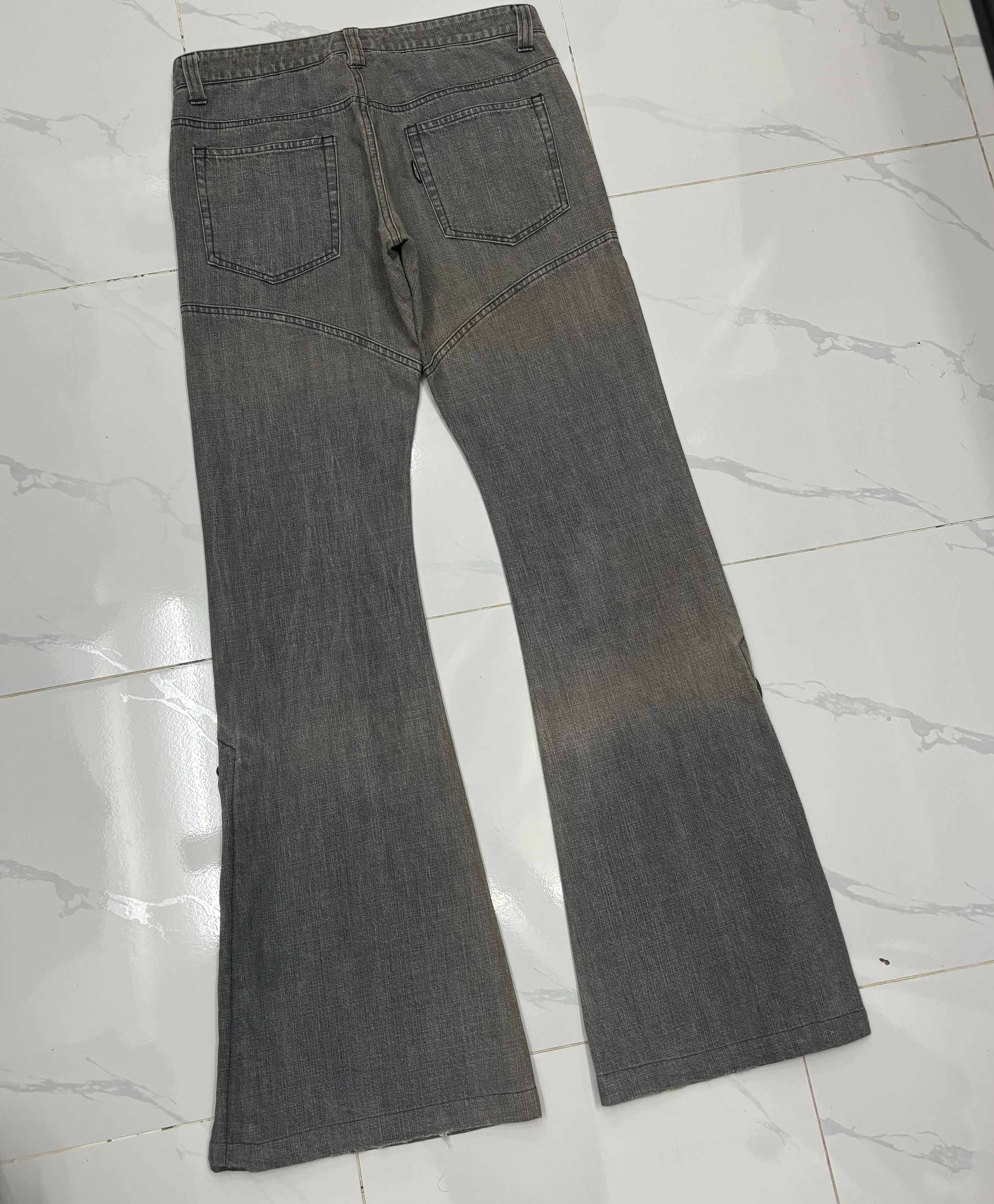 Tornado Mart Tornado Mart Lace Up Flare Jeans Faded Grey Size US 30 / EU 46 - 4 Thumbnail