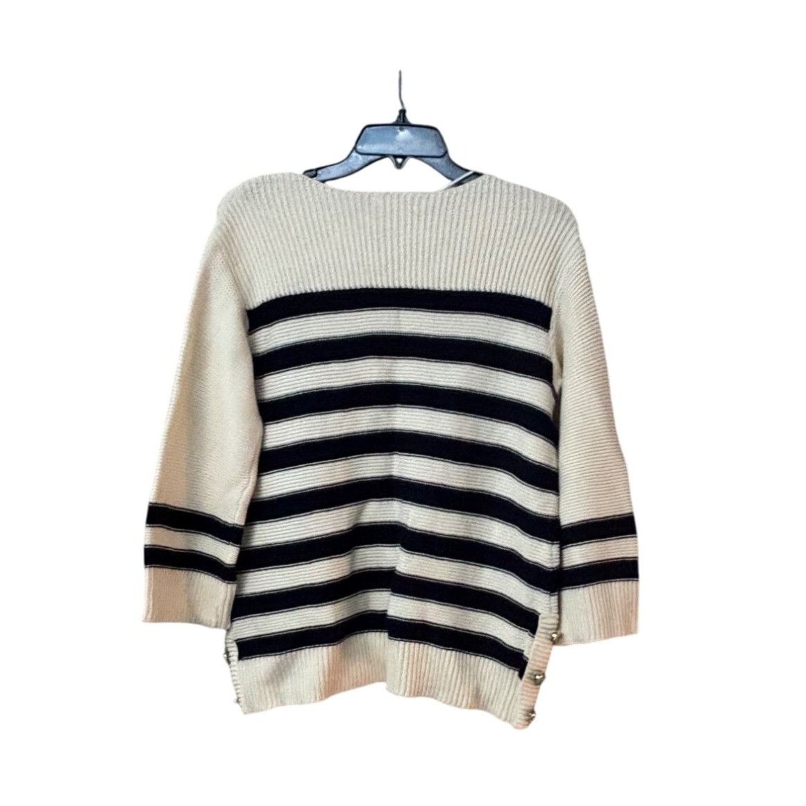 Charter Club Charter Club Striped Boat-Neck Sweater, Cream/ Admiral Blue, Size S / US 4 / IT 40 - 5 Thumbnail