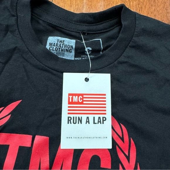 Designer NWT THE MARATHON CLOTHING BLACK T-SHIRT SZ SMALL S Size S / US 4 / IT 40 - 2 Thumbnail