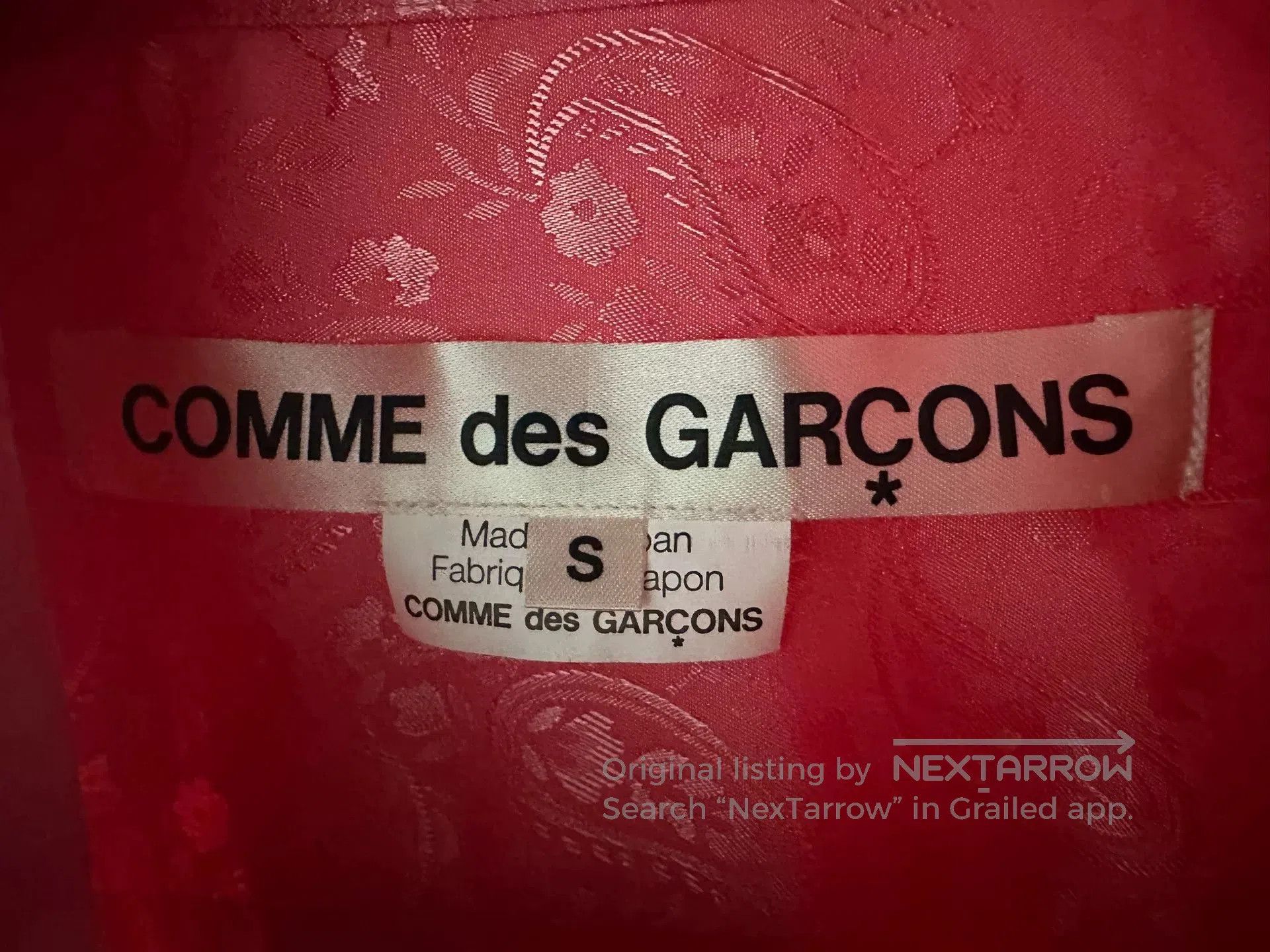 Comme des Garcons SHIRT Comme Des Garçons Pink Paisley Shirt. Size S / US 4 / IT 40 - 7 Thumbnail
