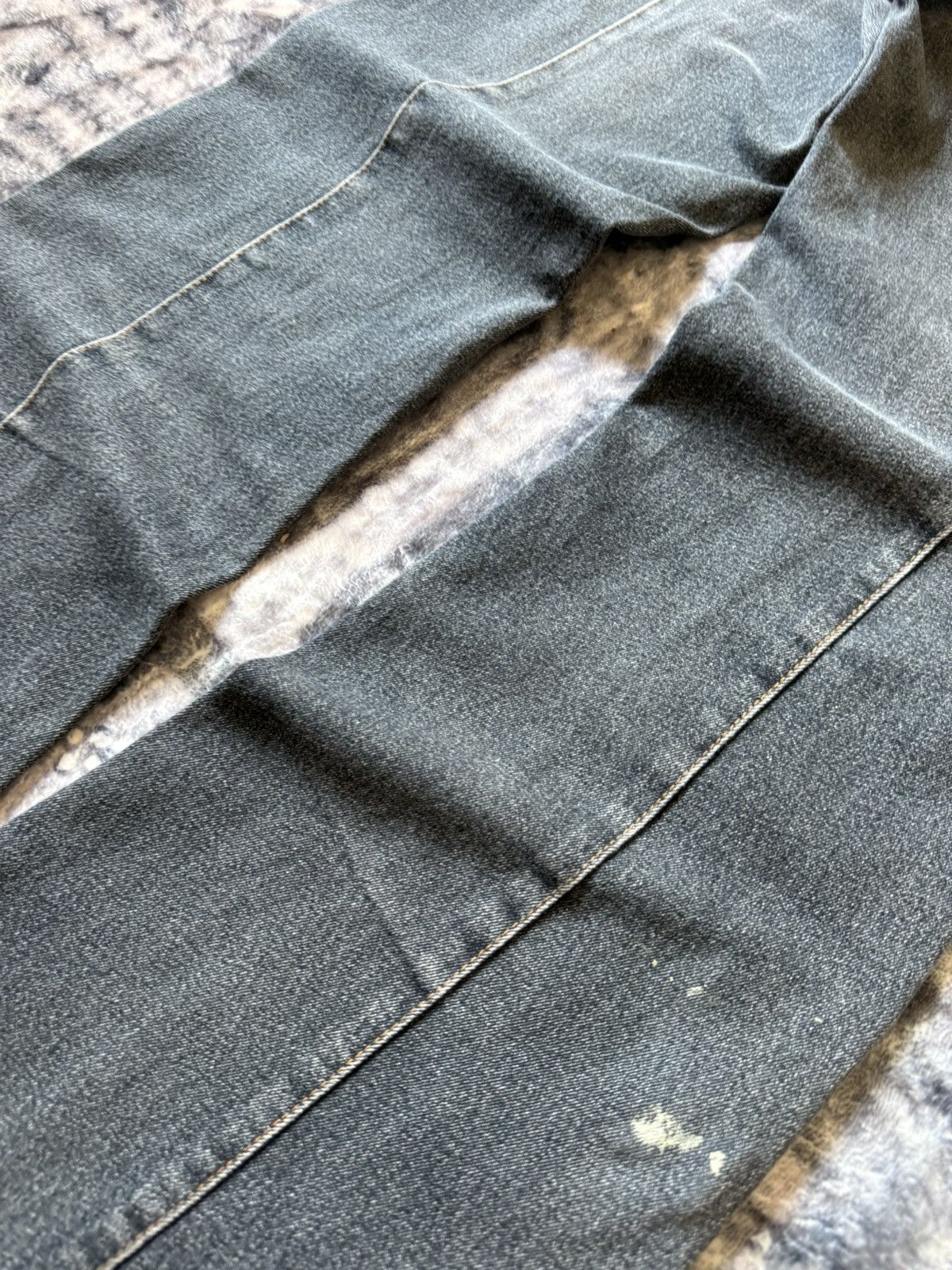 If Six Was Nine Full Heart Japan Tribal Paneled Faded Wash Flared Jeans Size US 27 - 15 Thumbnail