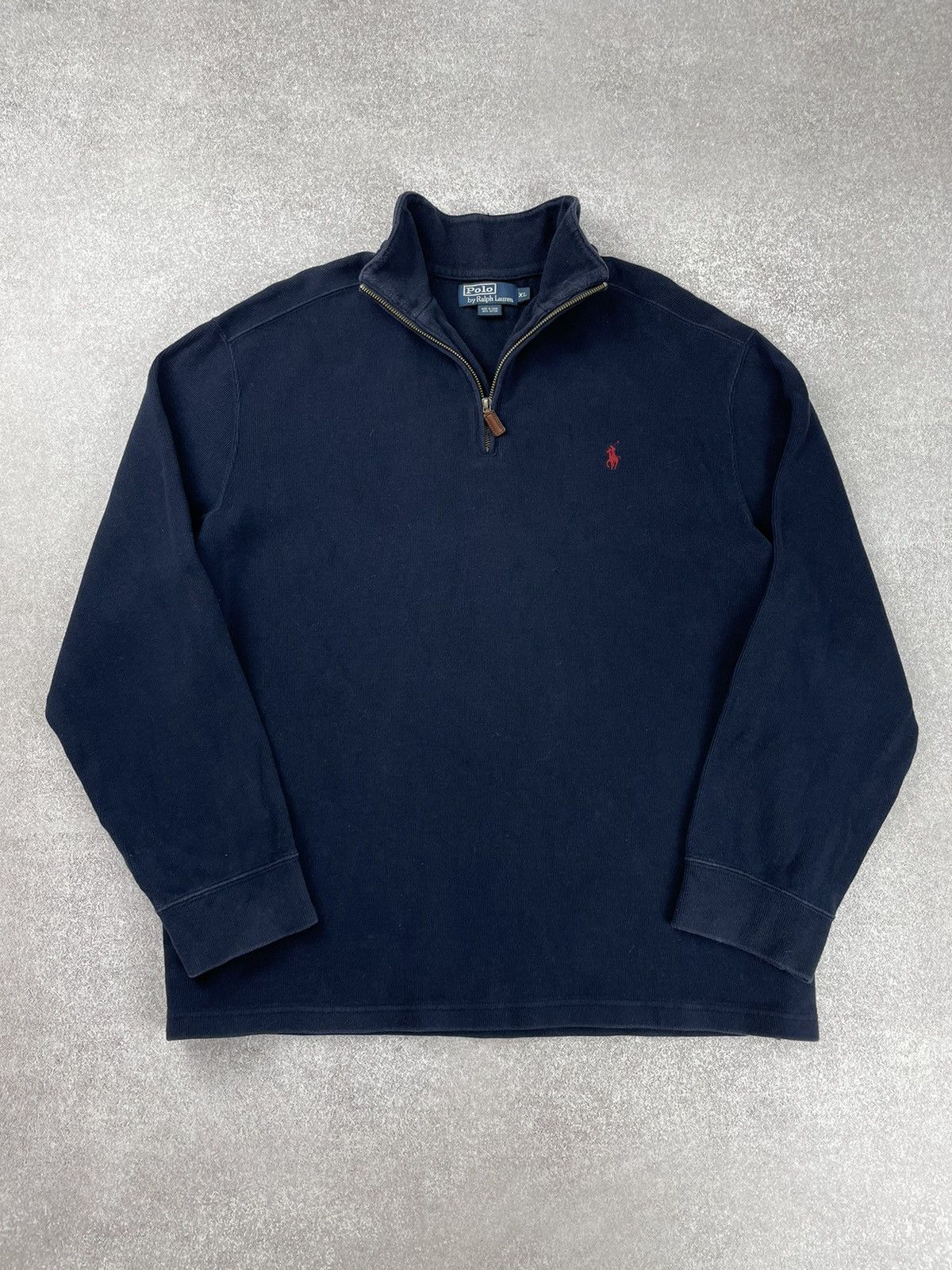 Polo Ralph Lauren × Ralph Lauren Polo Ralph Lauren Vintage 1/4 Zip Cotton Sweater Pullover Size US XL / EU 56 / 4 - 1 Thumbnail
